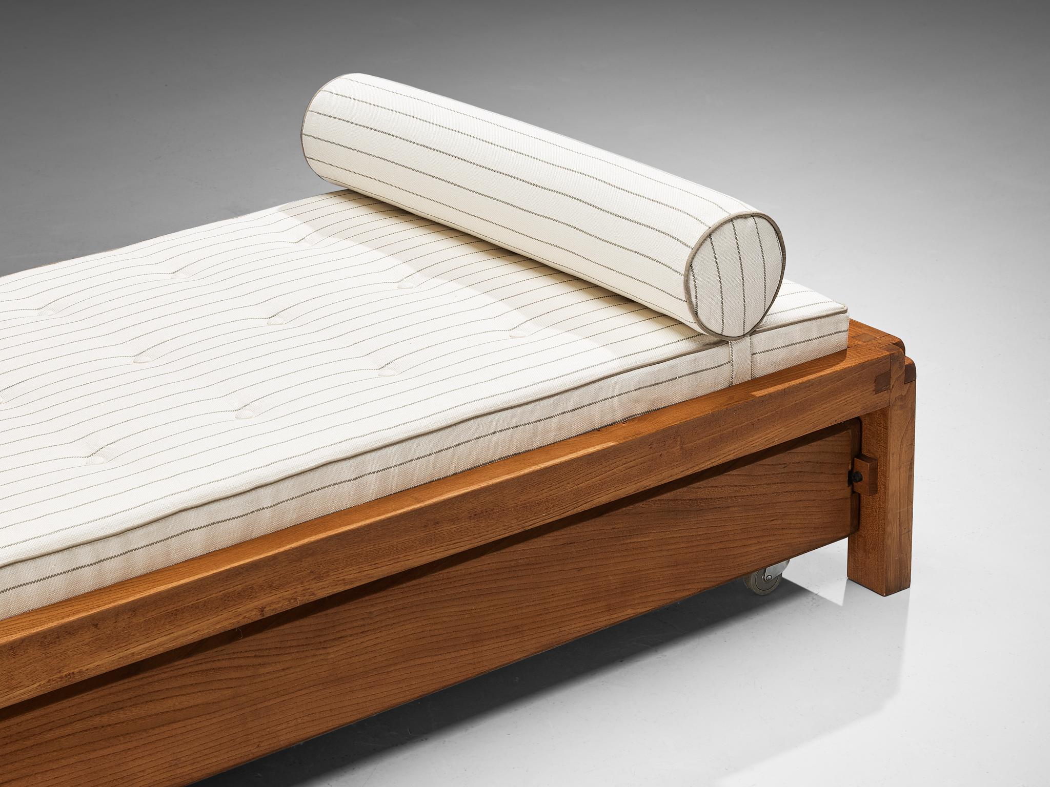 French Early Pierre Chapo Daybed in Solid Elm  For Sale
