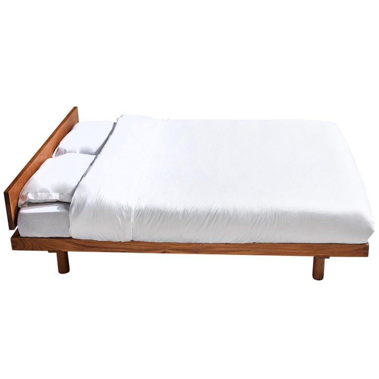 Early Pierre Chapo 'Godot' Queen Bed in Solid Elm