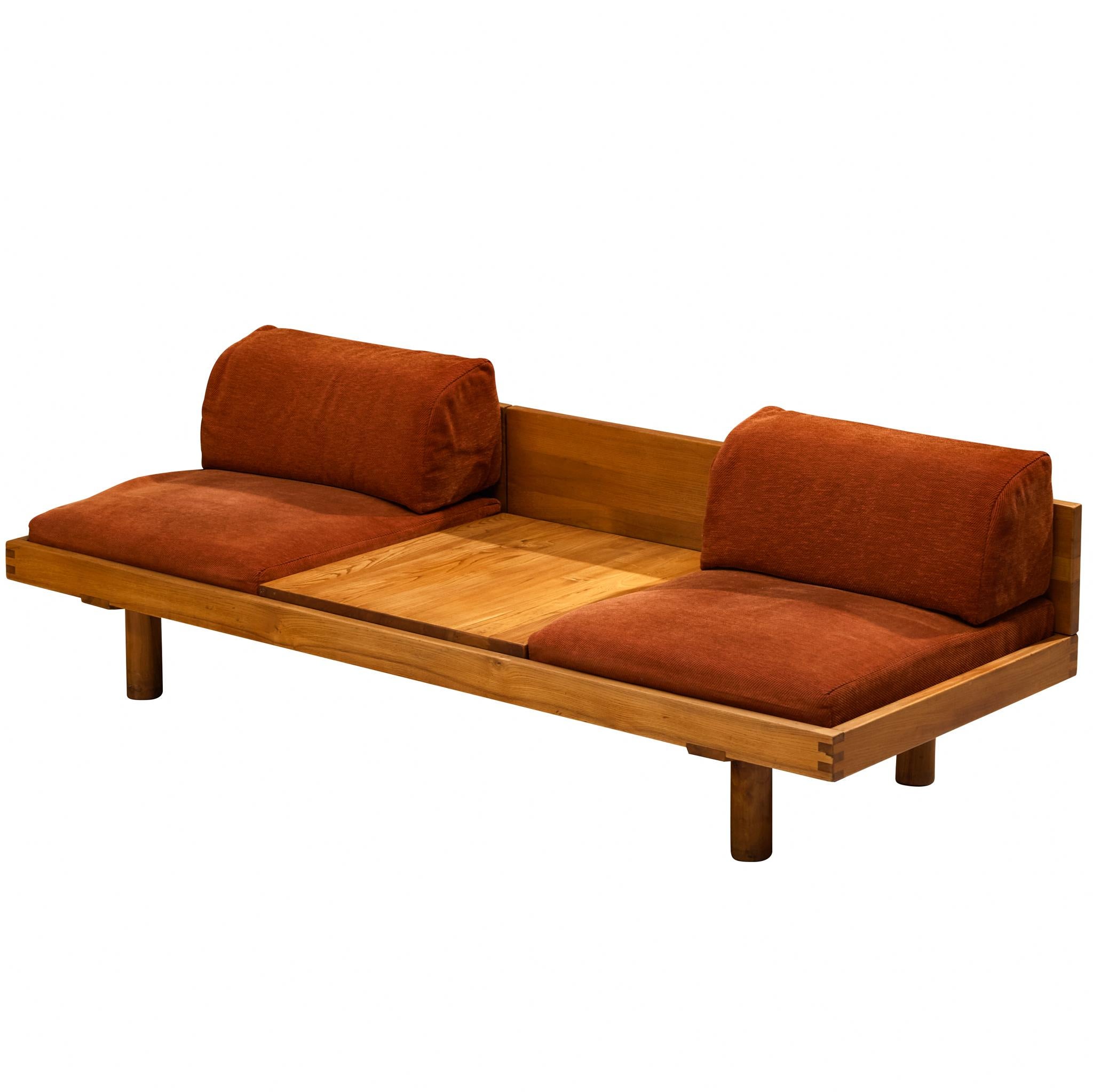 Early Pierre Chapo 'L09G' Sofa or Bench in Elm
