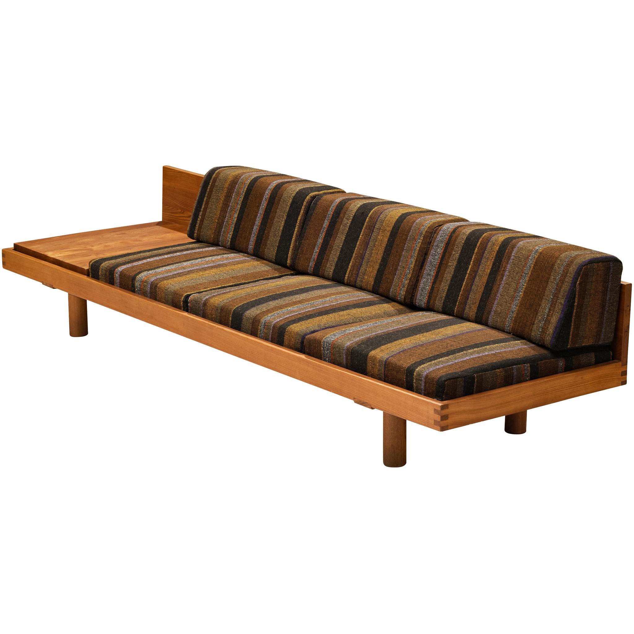 Early Pierre Chapo 'L09I' Sofa or Bench in Solid Elm For Sale