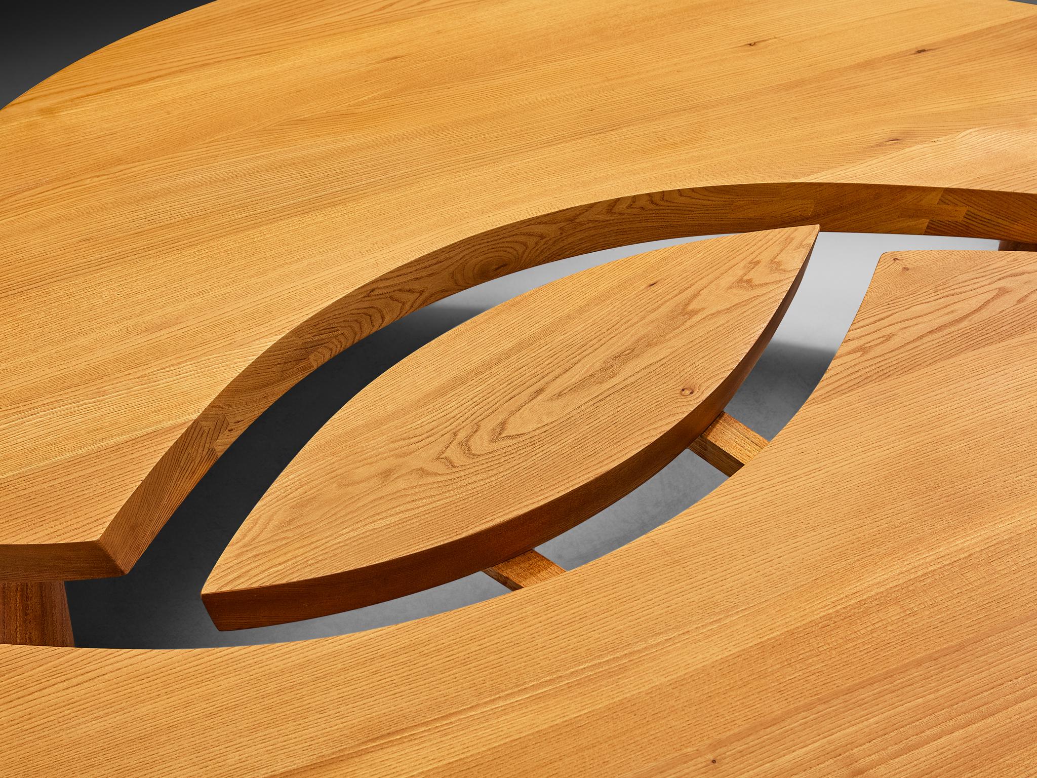 Early Pierre Chapo Large Coffee Table 'L'oeil' in Solid Elm T22C In Good Condition For Sale In Waalwijk, NL