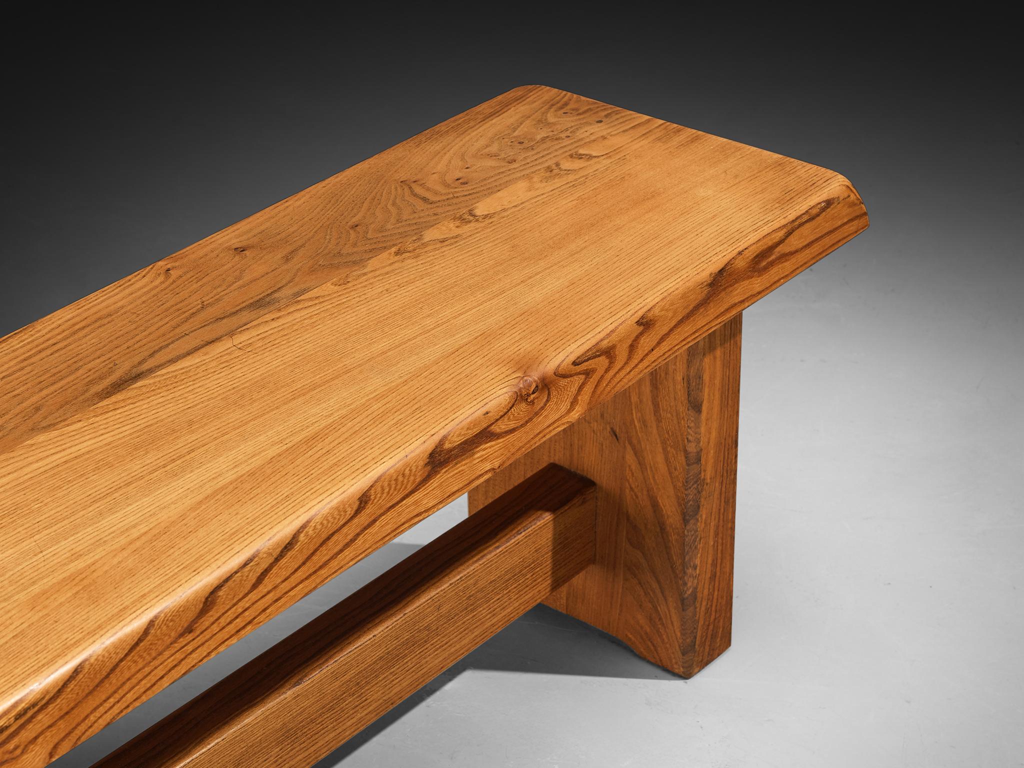 Early Pierre Chapo 'S14B' Bench in Solid Elm 2