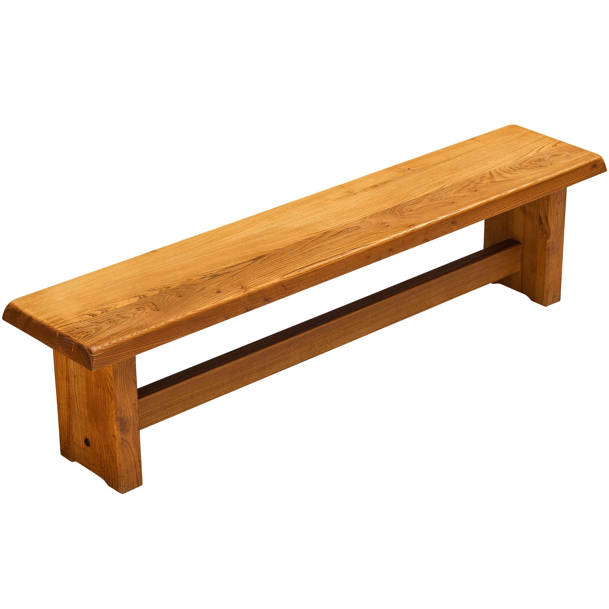 Early Pierre Chapo 'S14B' Bench in Solid Elm