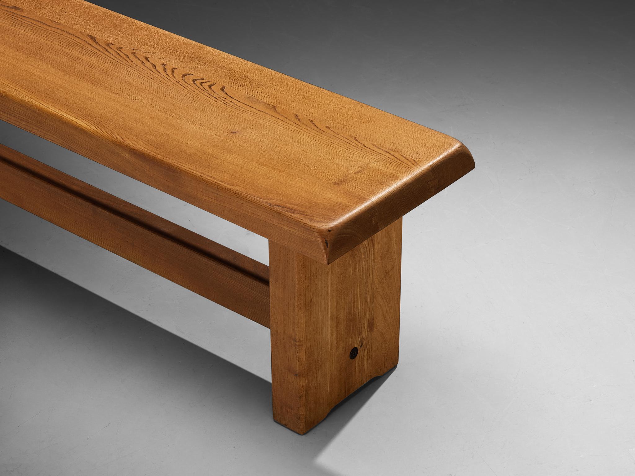 Early Pierre Chapo 'S14B' Benches in Solid Elm 4