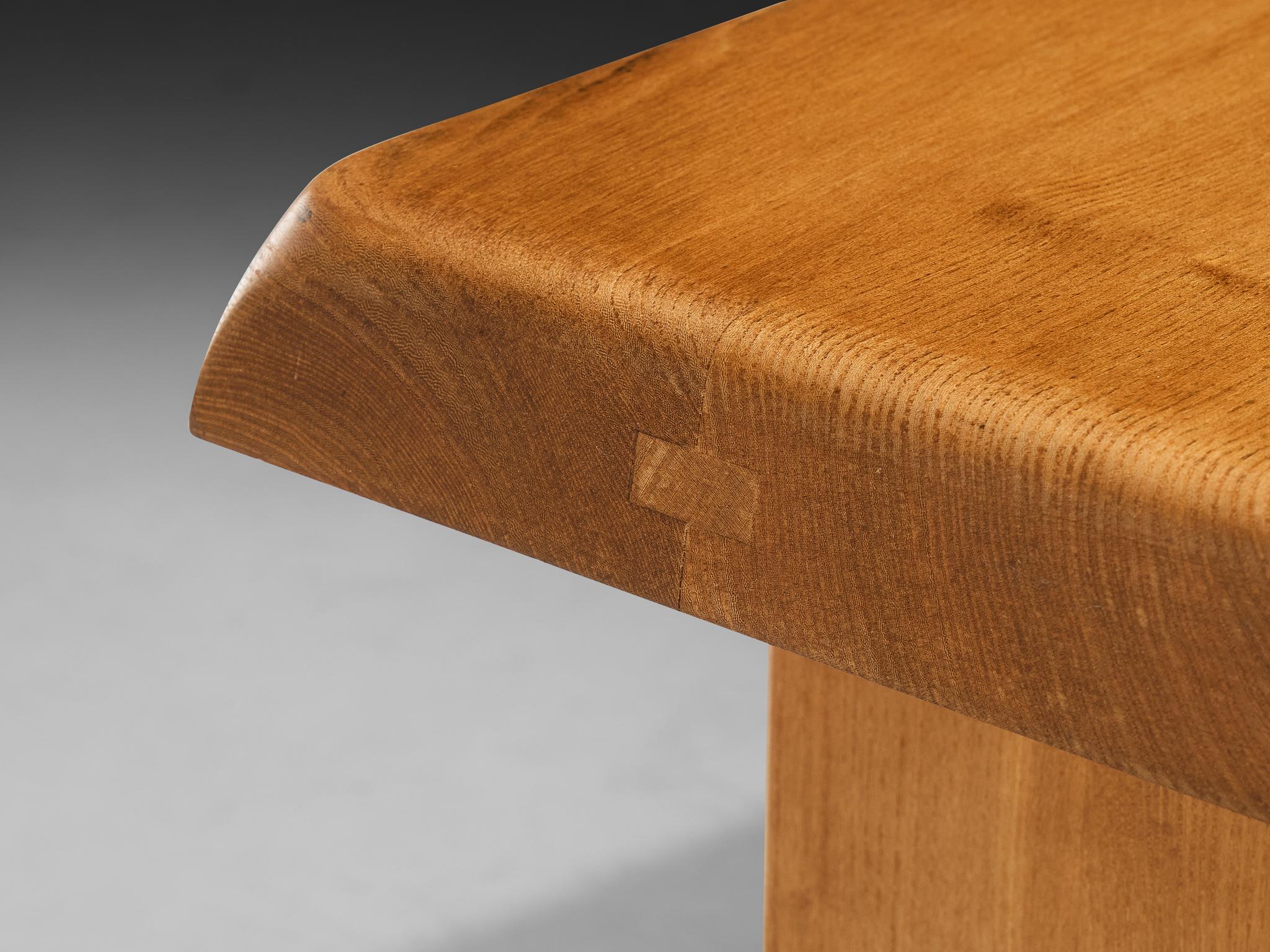 Mid-Century Modern Early Pierre Chapo 'S14B' Benches in Solid Elm
