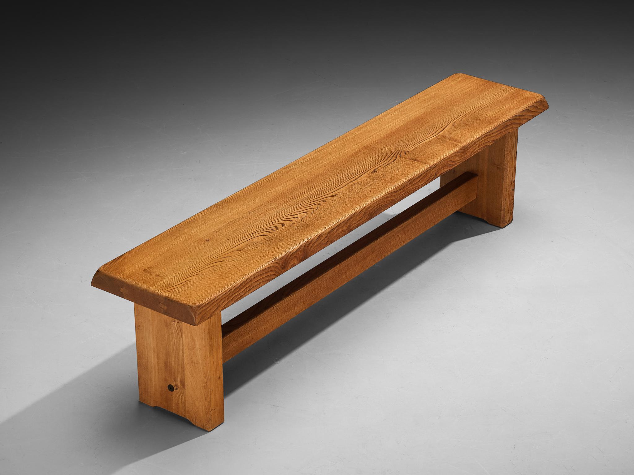 Early Pierre Chapo 'S14B' Benches in Solid Elm 2