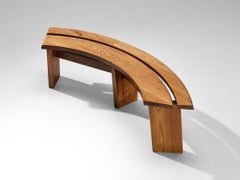 Banco antiguo Pierre Chapo 'S38A' en olmo macizo