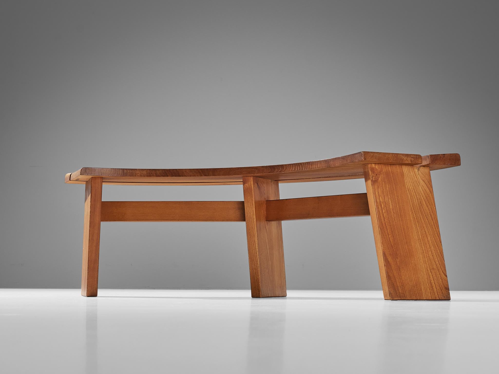 Early Pierre Chapo 'S38A’ Bench in Solid Elm  For Sale 2