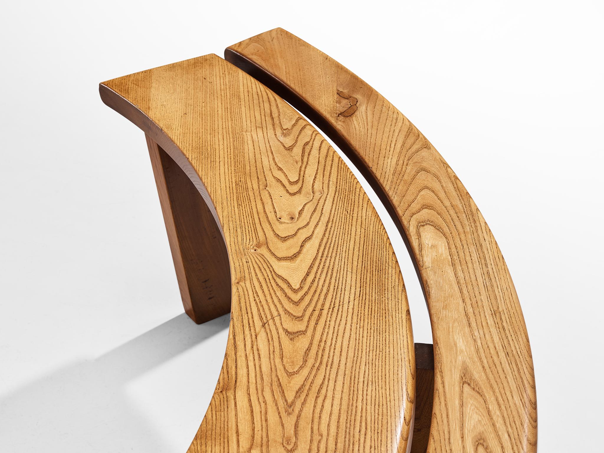 Banc 'S38A' de Pierre Chapo en orme massif 2