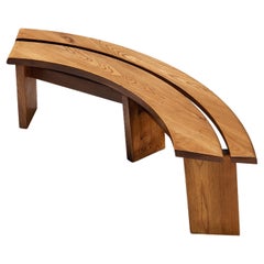 Retro Early Pierre Chapo 'S38A’ Bench in Solid Elm 