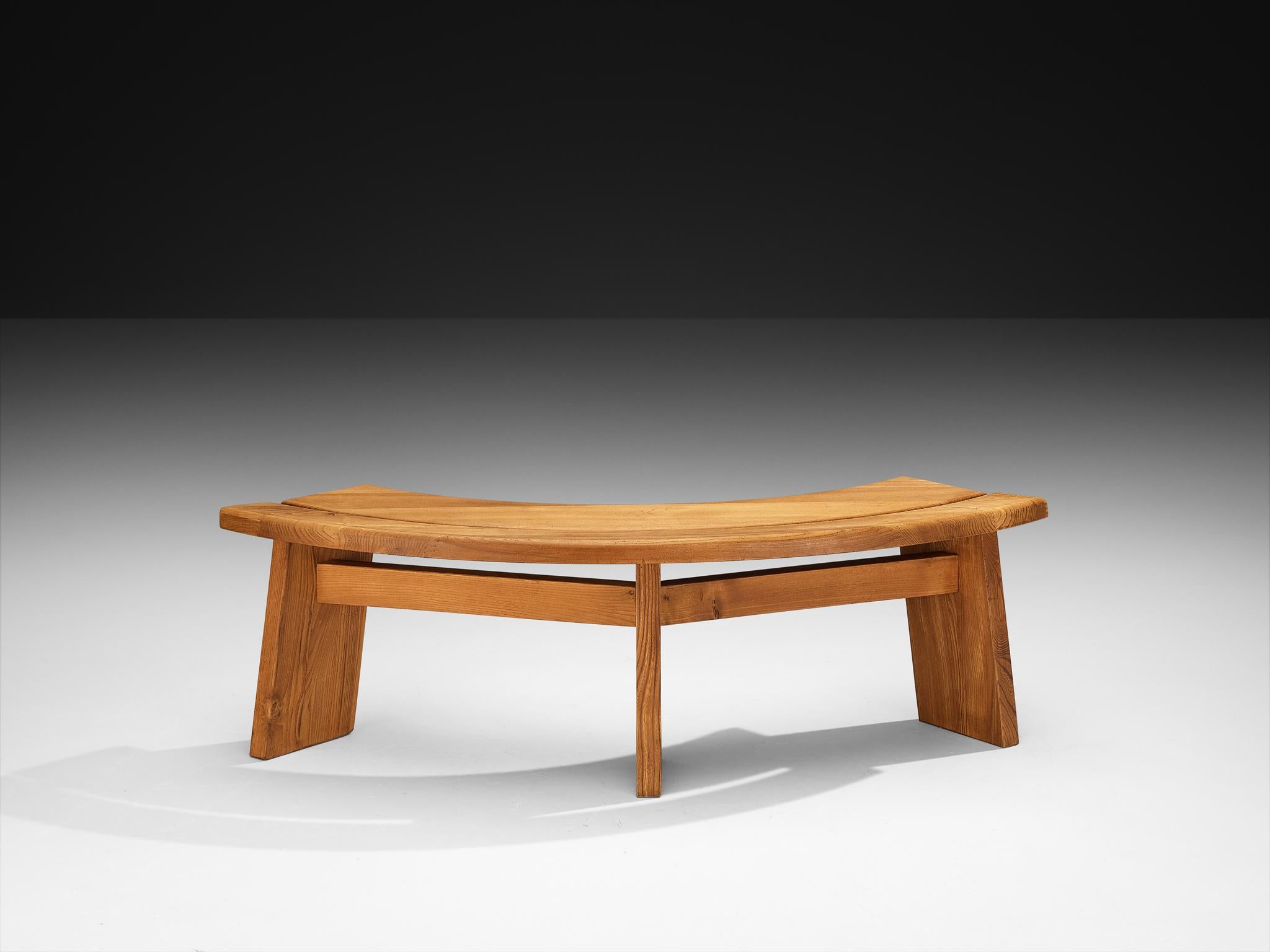 Mid-20th Century Early Pierre Chapo 'S38A’ Benches in Solid Elm For Sale