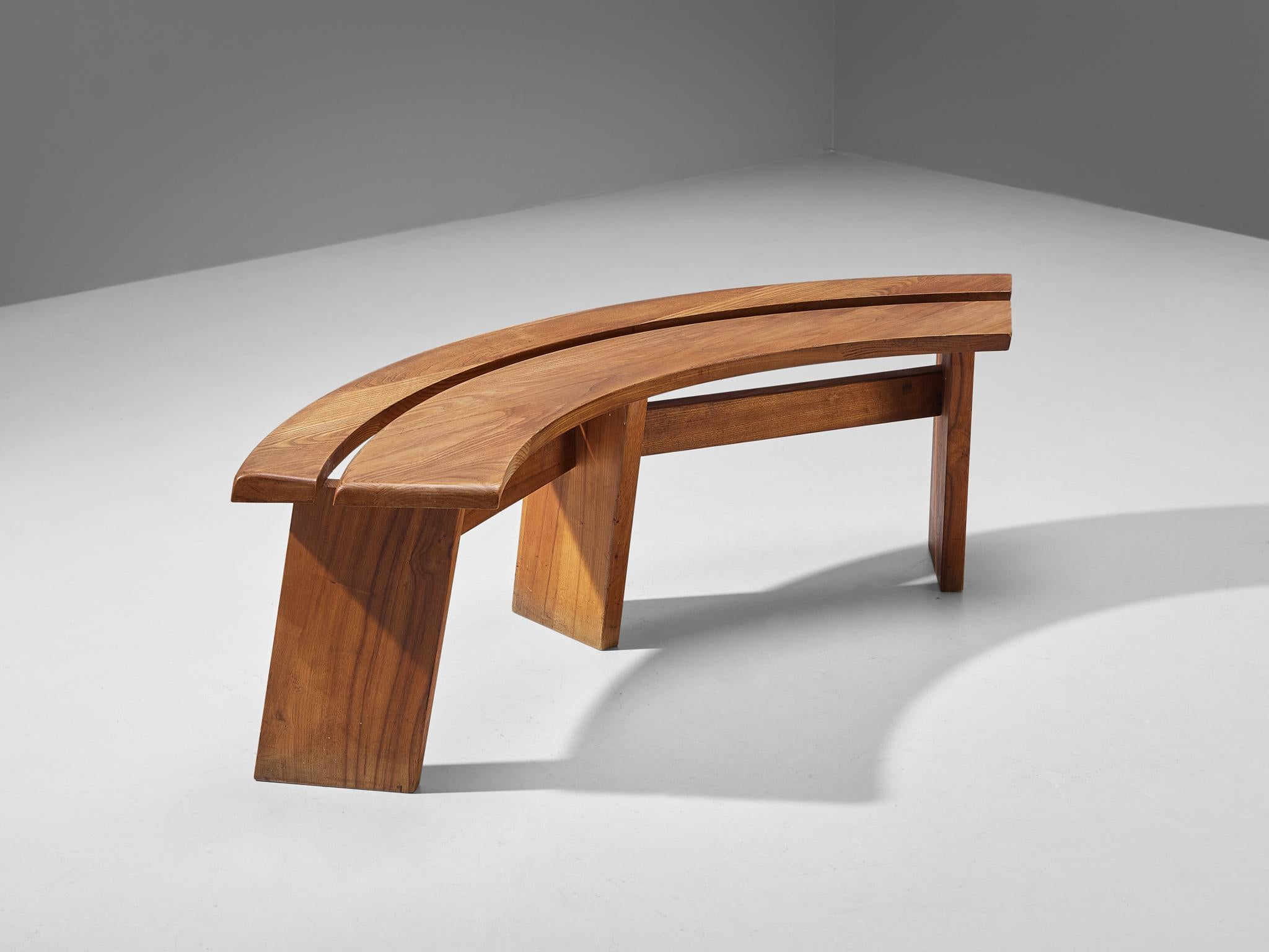 Early Pierre Chapo 'S38A’ Benches in Solid Elm 2