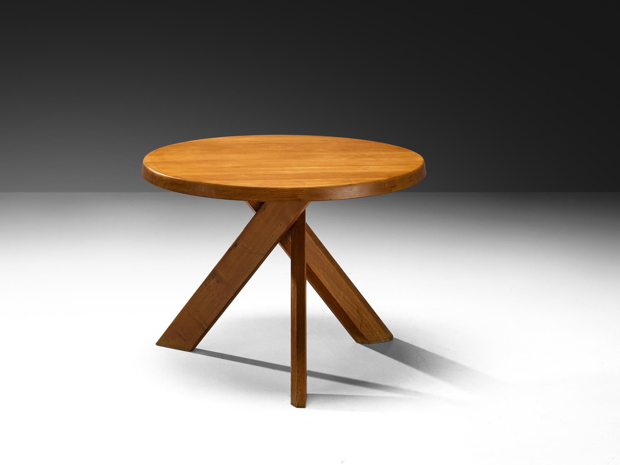 Pierre Chapo, dining table model 'T 21 A', elm, France, 1970s

This table is one of the early editions designed by Pierre Chapo, known for his hallmark use of solid elmwood and a commitment to pure and clean design and construction principles. This