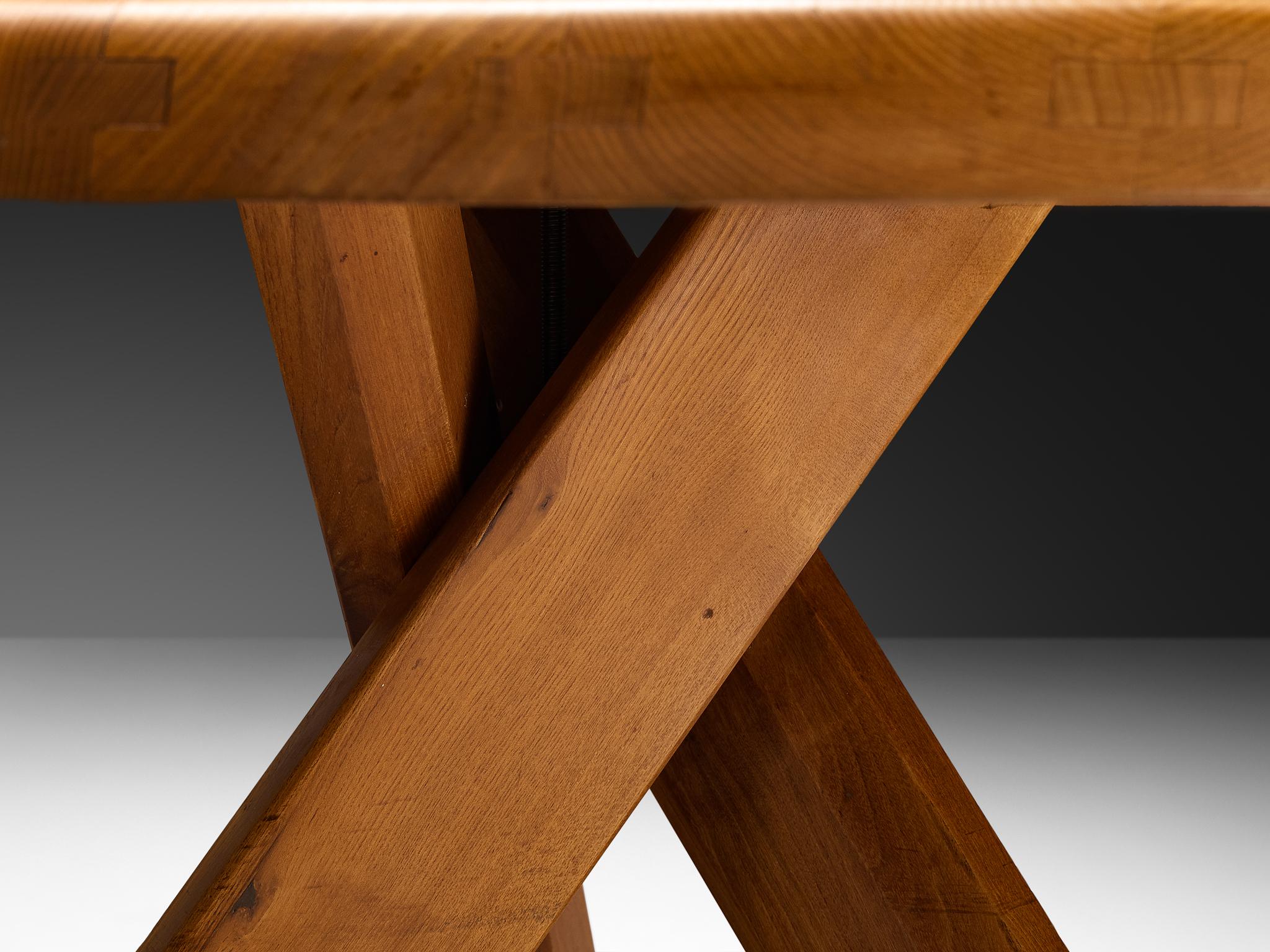 Early Pierre Chapo 'Sfax' T 21 A Dining Table in Solid Elm 2