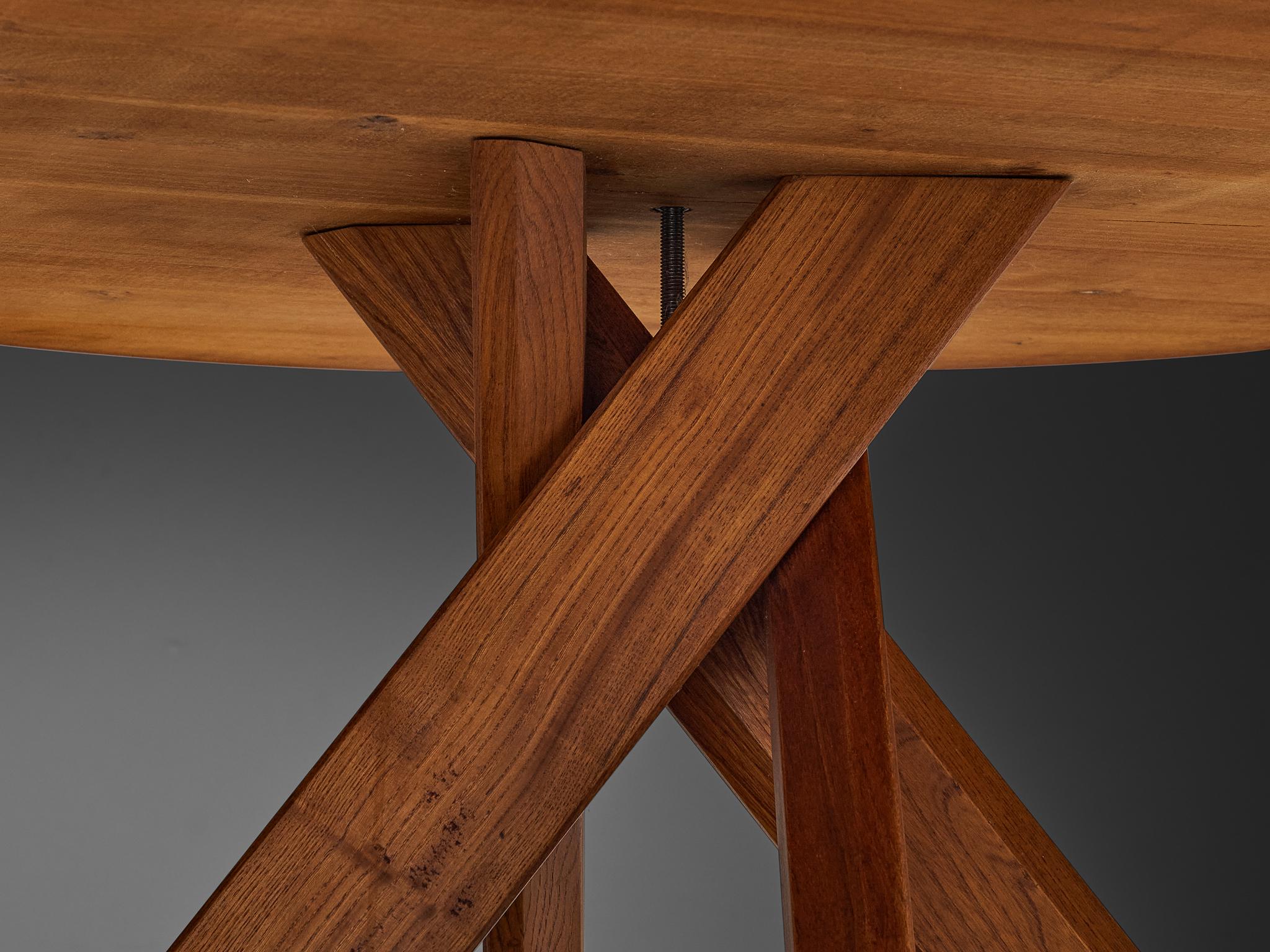 Early Pierre Chapo 'Sfax' T21 B Dining Table in Solid Elm In Good Condition In Waalwijk, NL
