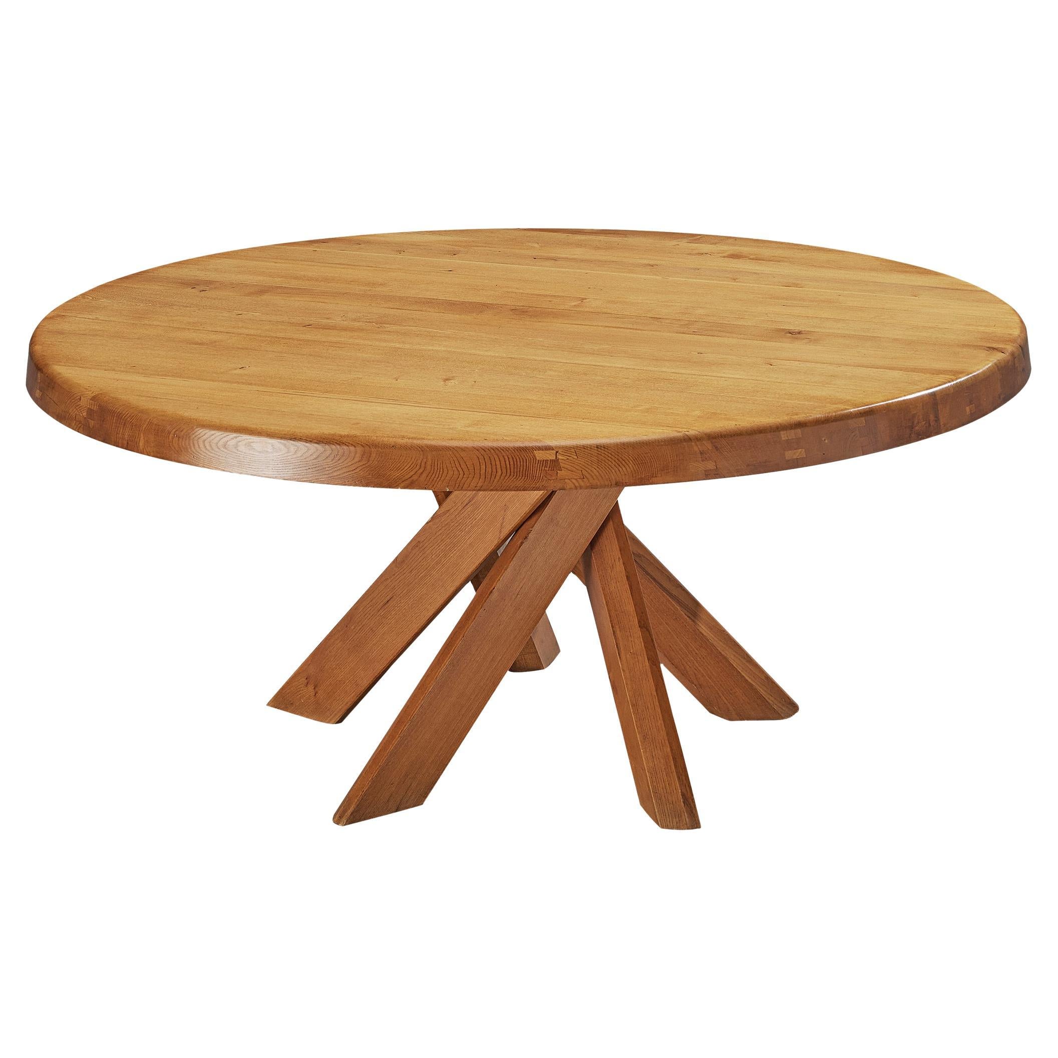 Früher Pierre Chapo 'Sfax' T21E Esstisch aus massiver Ulme 160cm/62,99in. im Angebot