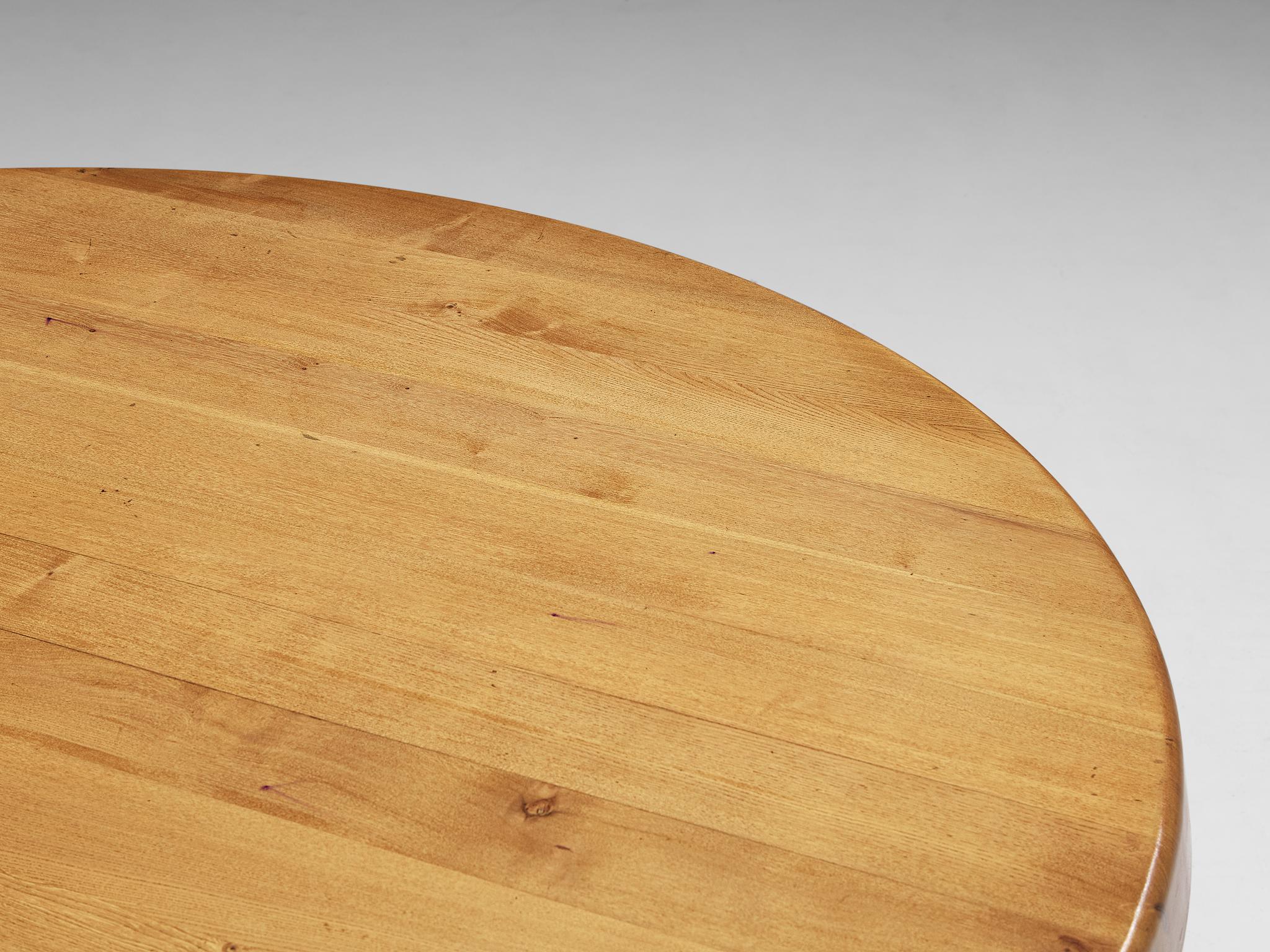 Late 20th Century Early Pierre Chapo 'Sfax' T21E Dining Table in Solid Elm