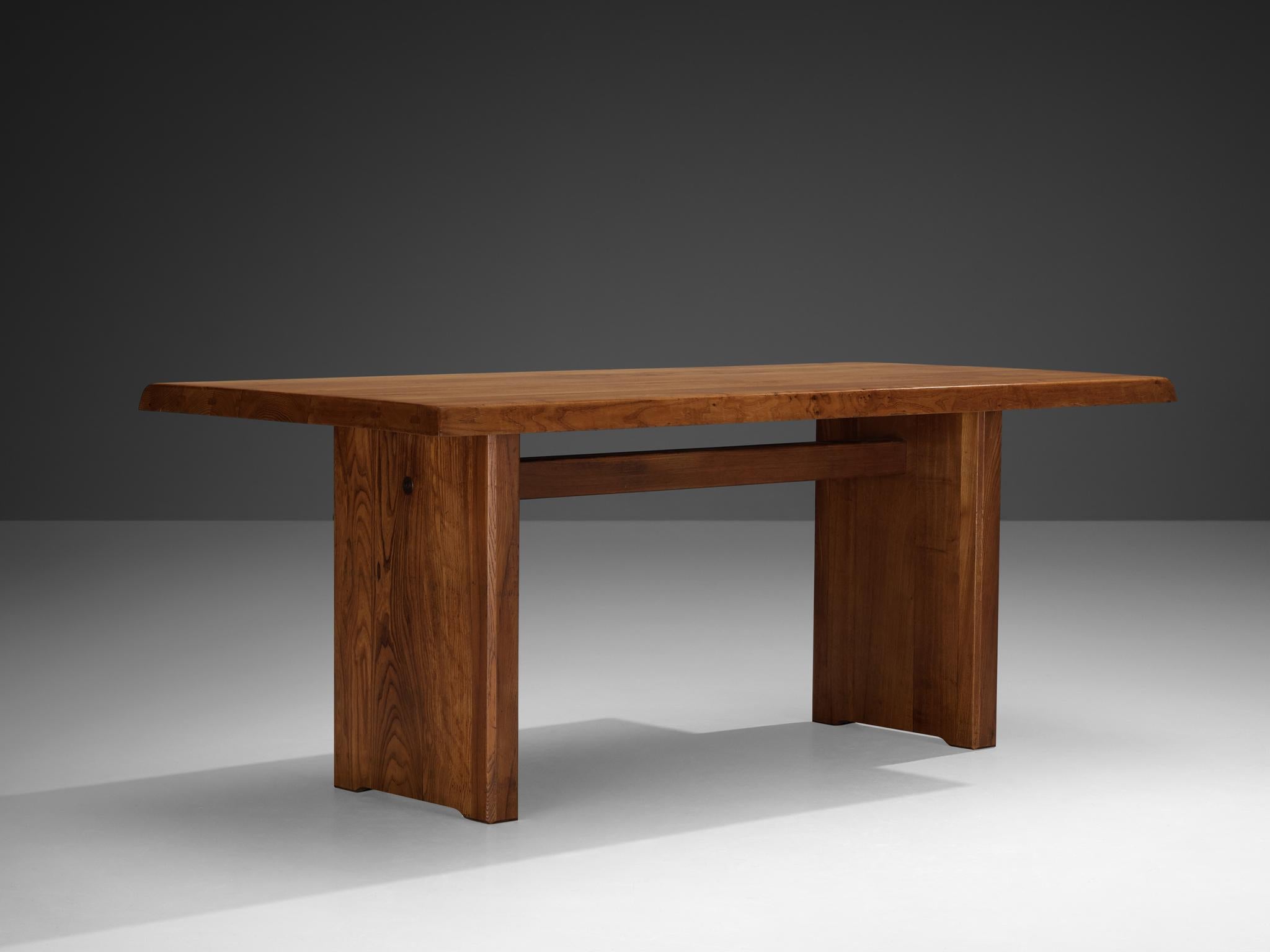 Early Pierre Chapo 'T14C' Table in Solid Elm 4