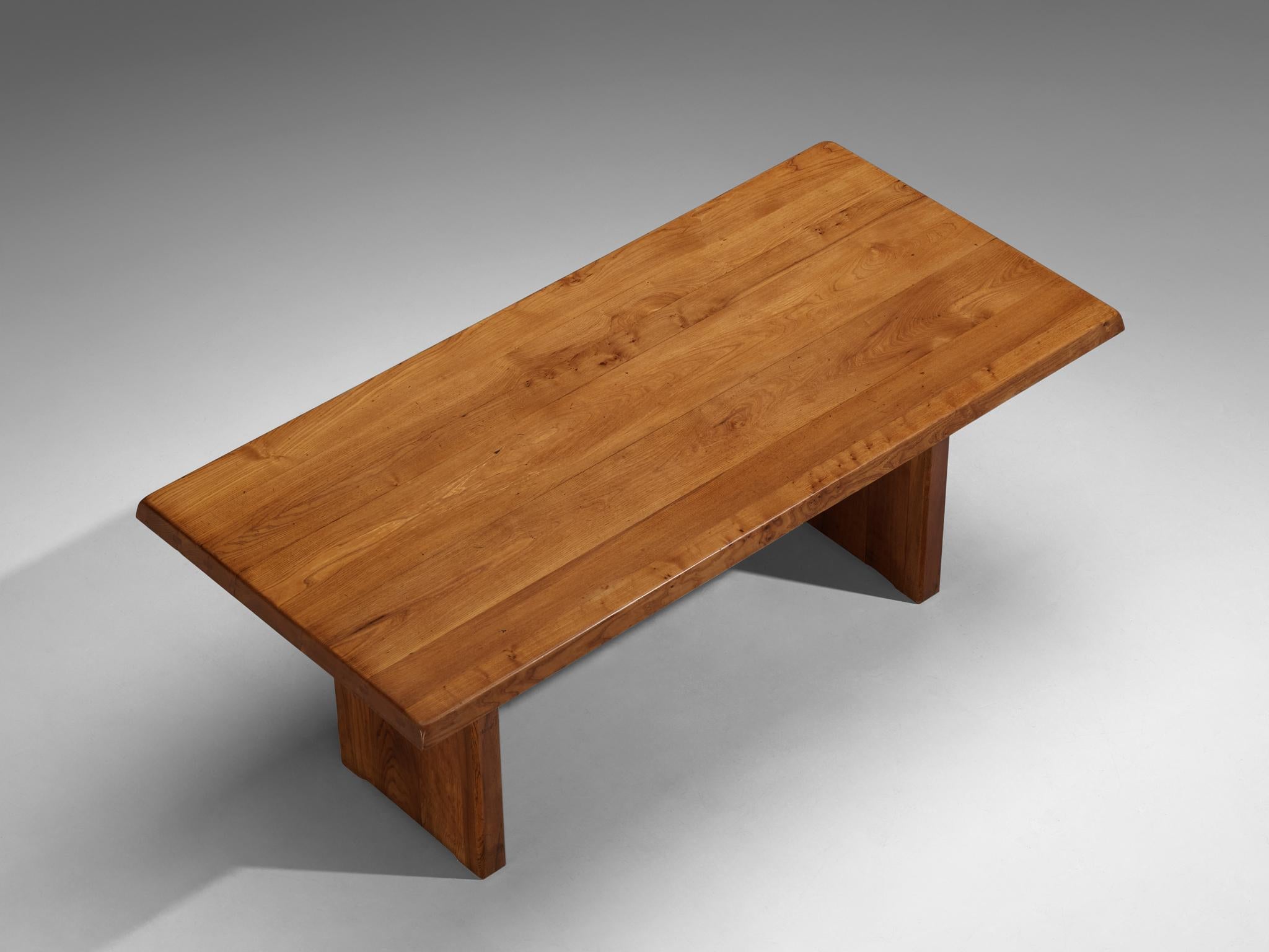 Early Pierre Chapo 'T14C' Table in Solid Elm 3