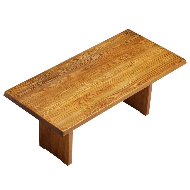 Early Pierre Chapo 'T14C' Table in Solid Elm