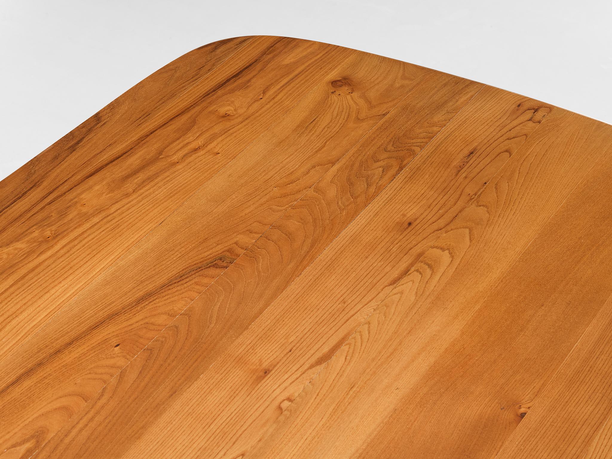 Early Pierre Chapo 'T20A' Dining Table in Solid Elm 1