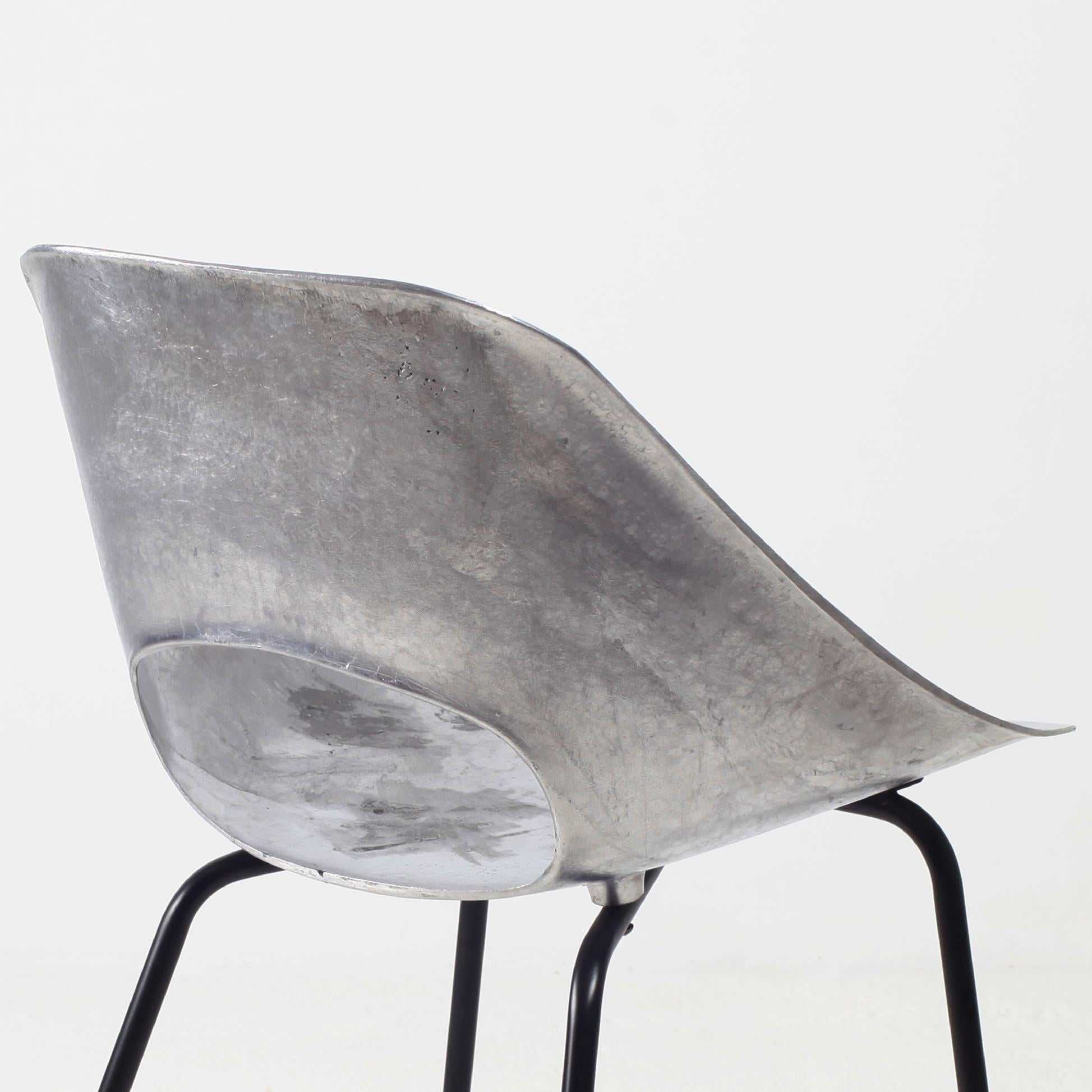 Early Pierre Guariche Aluminium Tulip Chair For Steiner, France, 1950 6