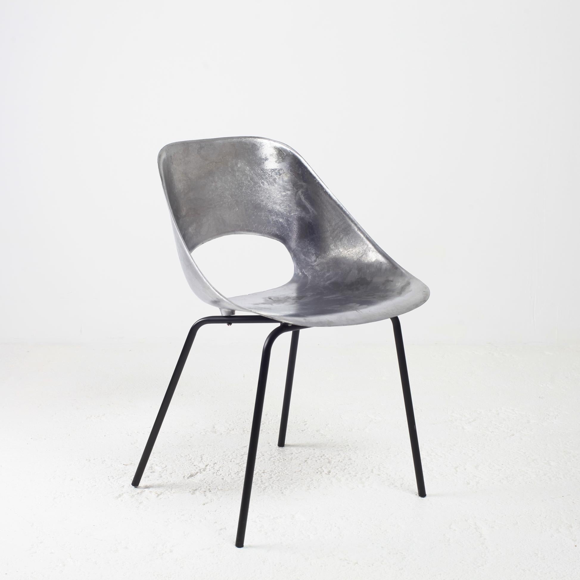 Early Pierre Guariche Aluminium Tulip Chair For Steiner, France, 1950 7
