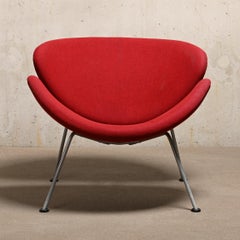 Early Pierre Paulin 'Orange Slice' Chair in Red Fabric by Artifort, Netherlands