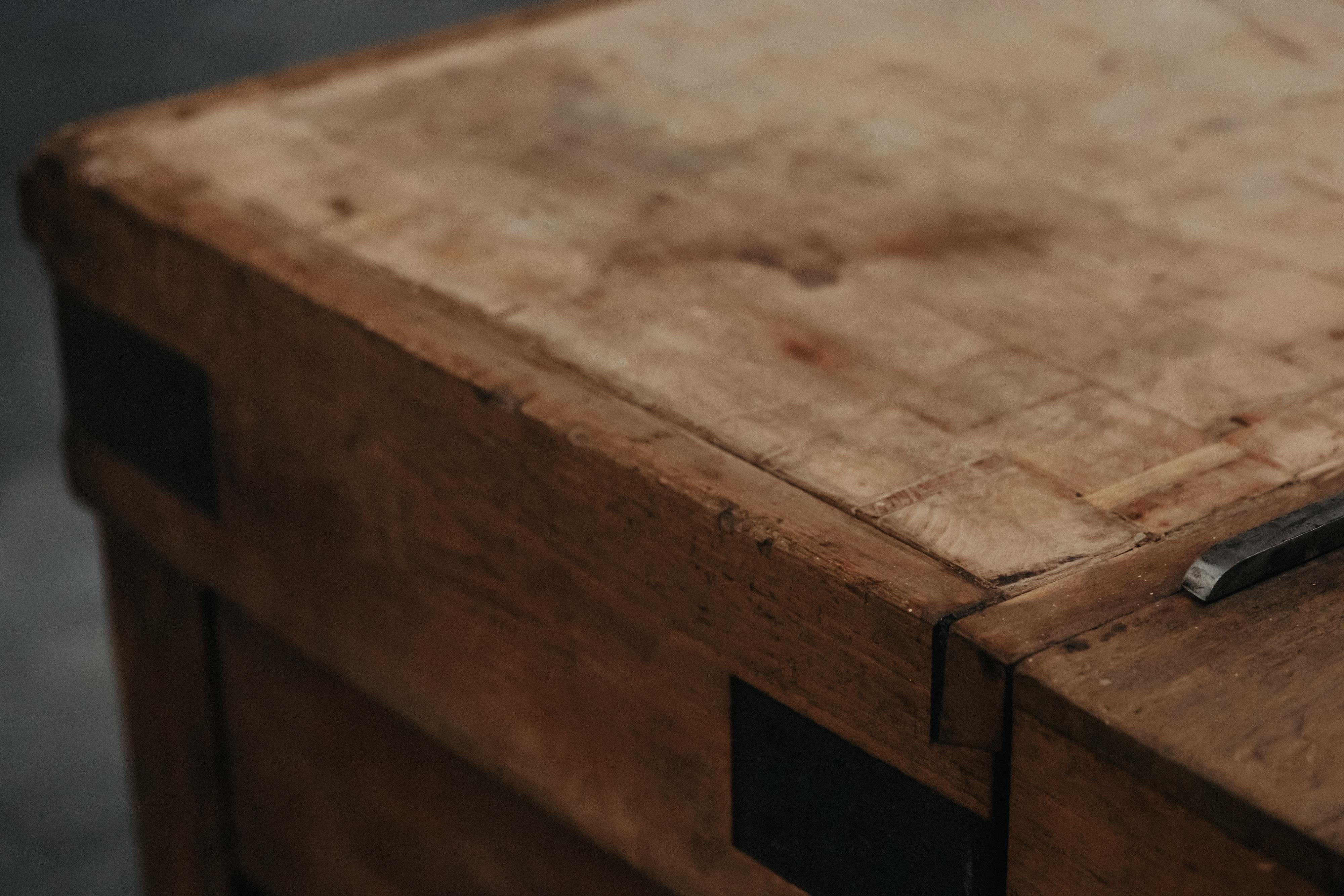 Early Pine Bakery Table From France, Circa 1920 For Sale 1