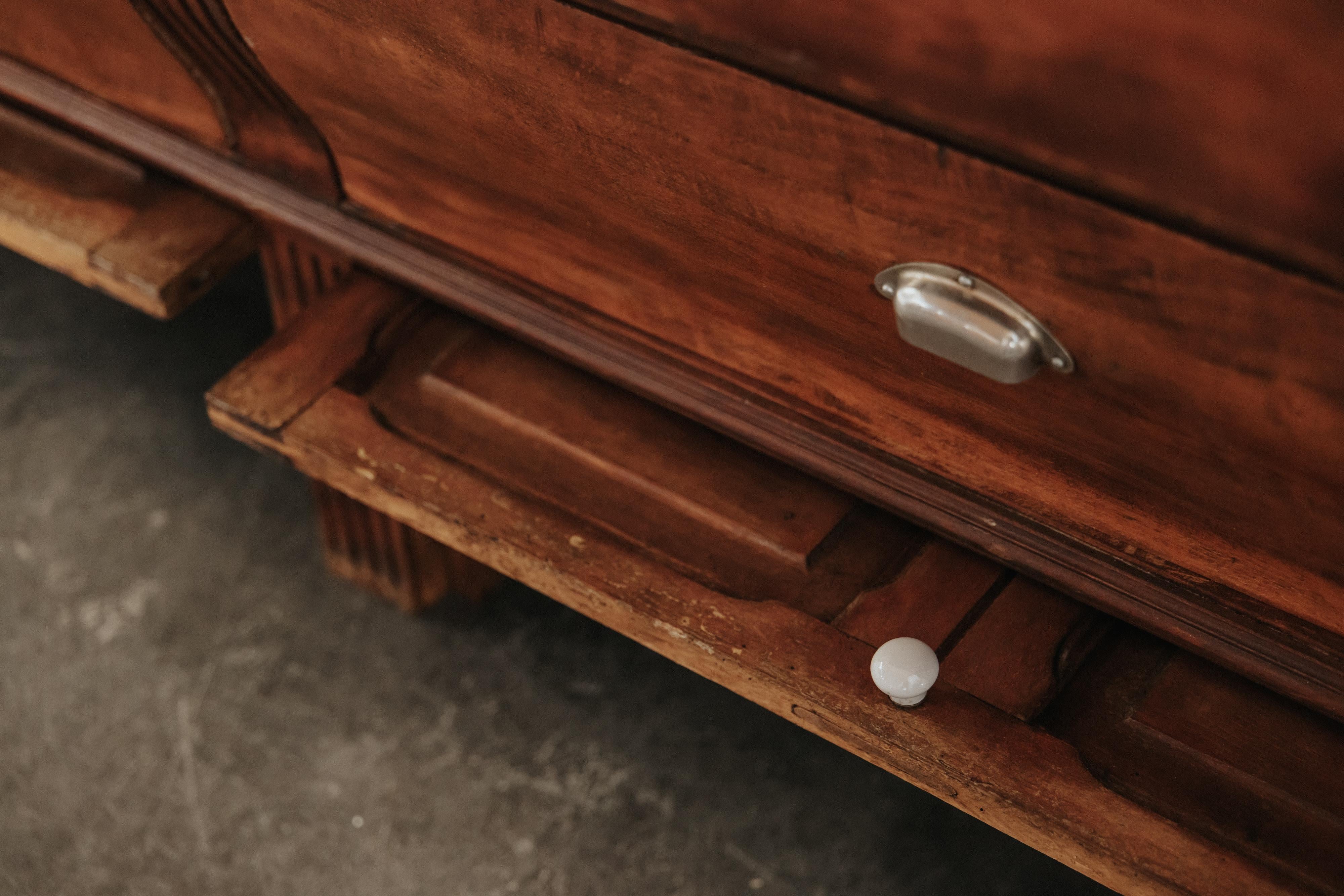 Early Pine Boucherie Table From France, Circa 1920 For Sale 6