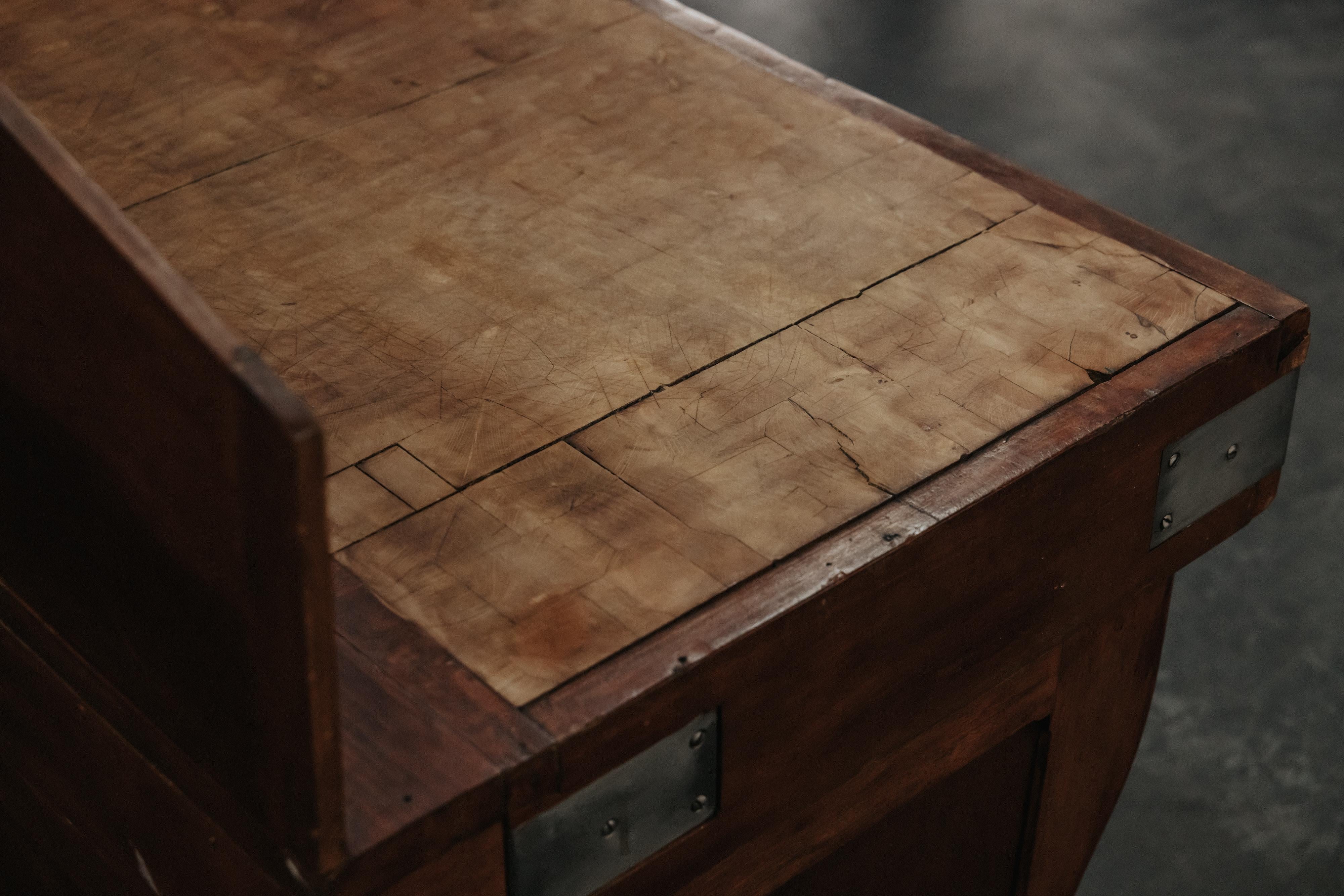 Early Pine Boucherie Table From France, Circa 1920 For Sale 3