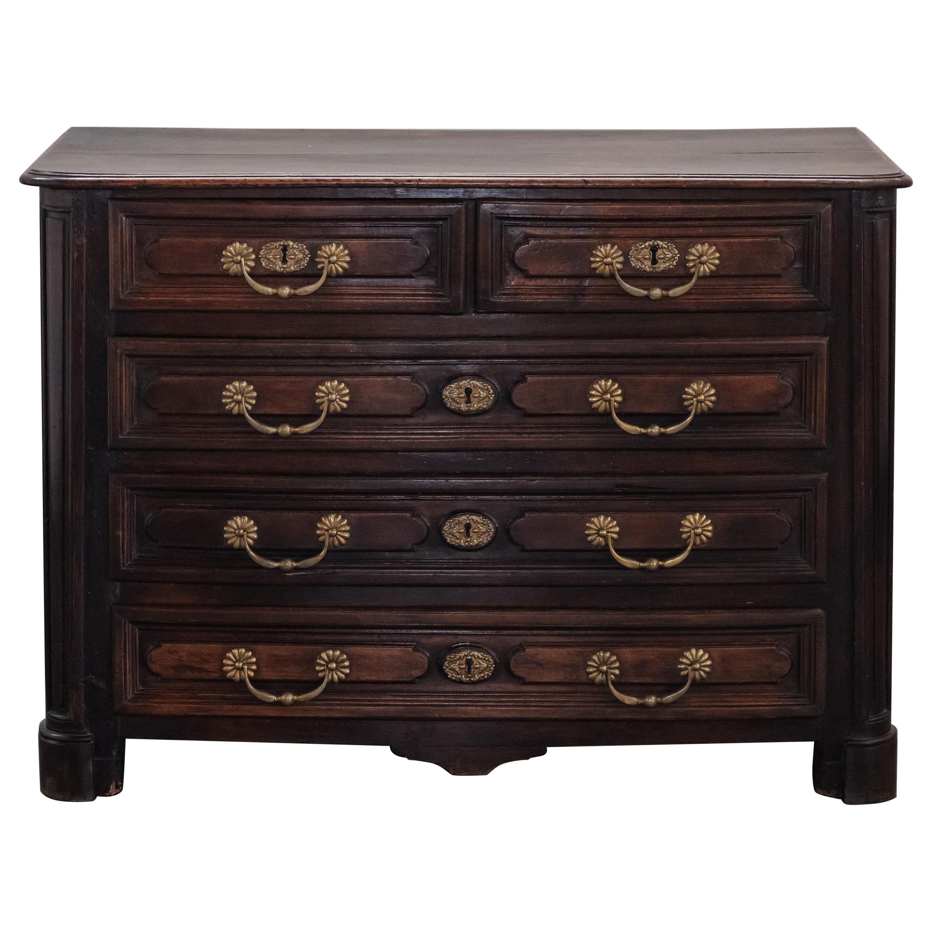 Early Pine Chest of Drawers From France, Circa 1850