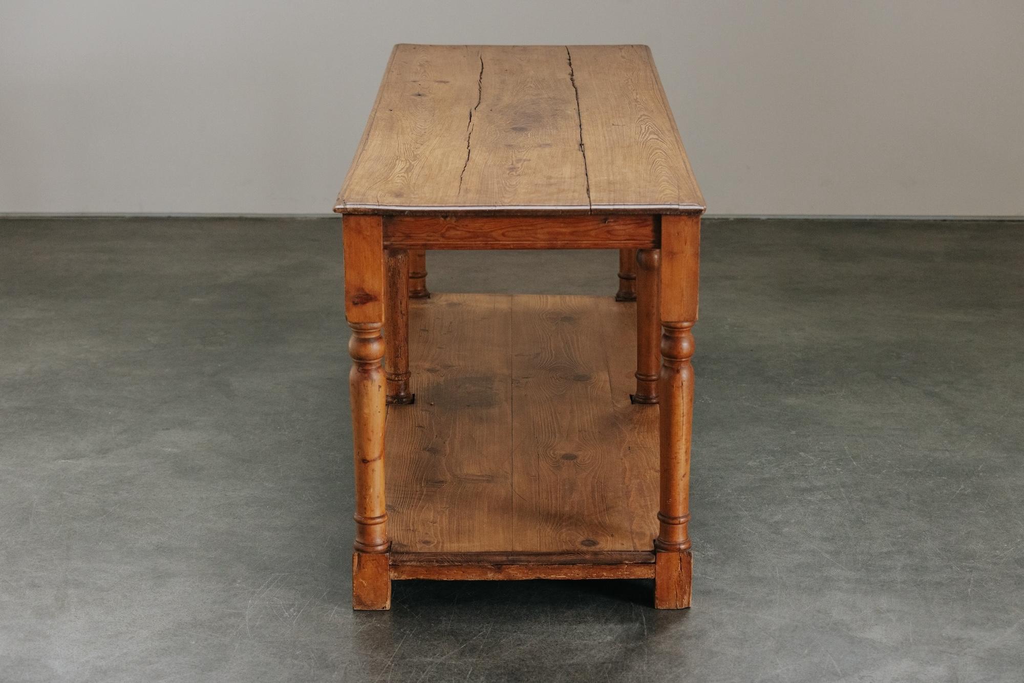 Mid-20th Century Early Pine Draper Table From France, Circa 1940 For Sale
