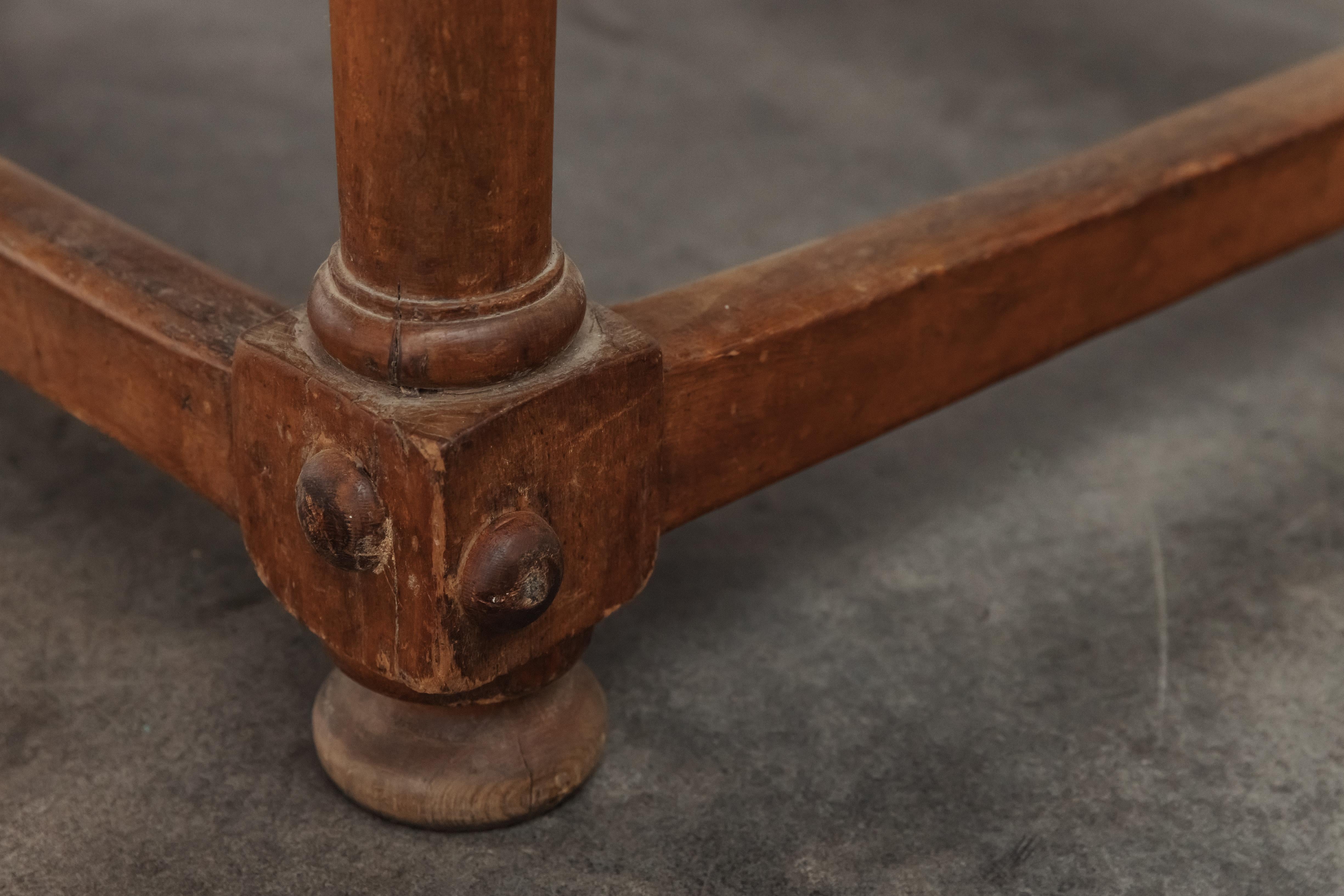 Early Pine Kitchen Prep Table From France, Circa 1900 In Good Condition For Sale In Nashville, TN