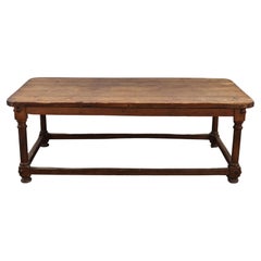 Antique Early Pine Kitchen Prep Table From France, Circa 1900