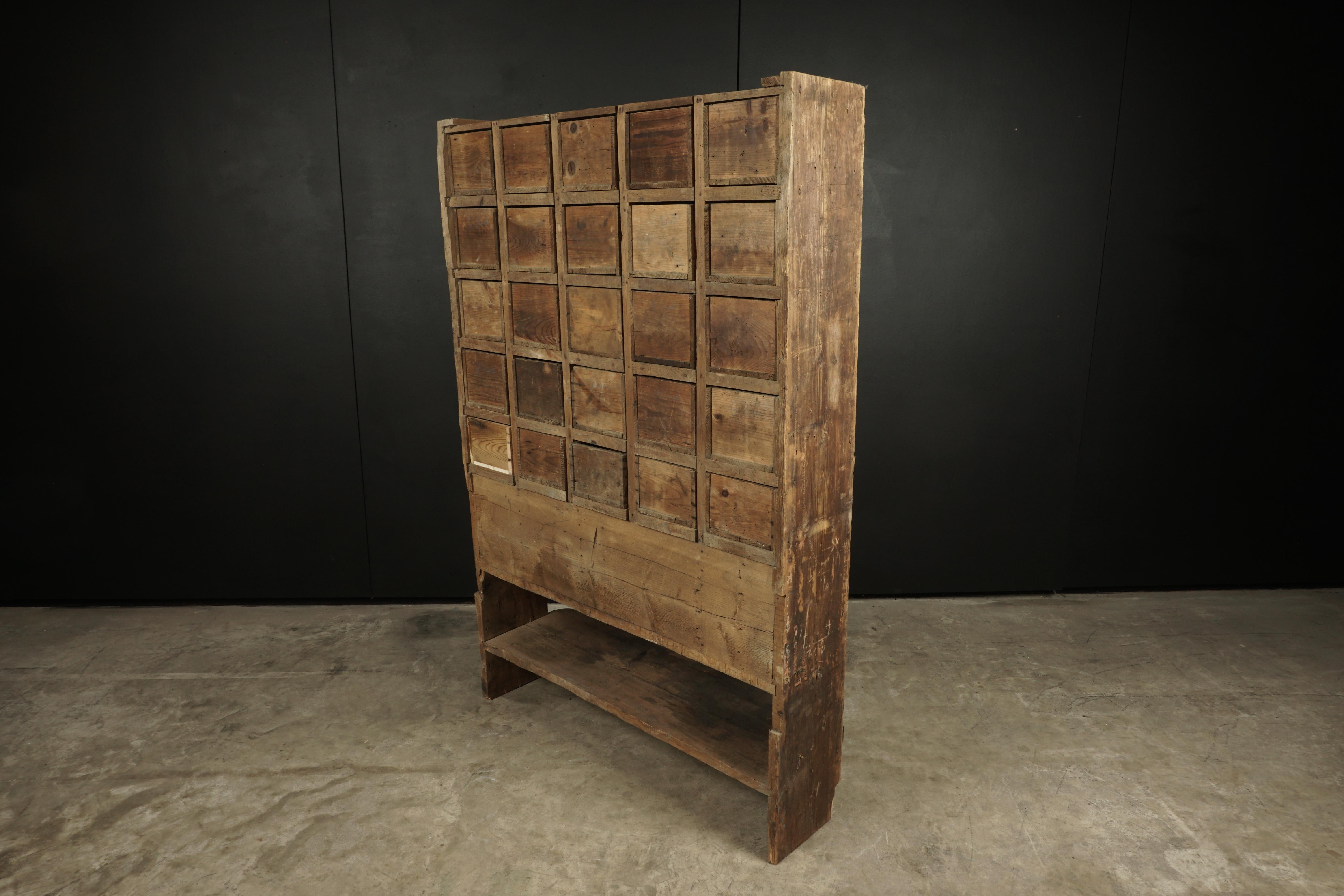 Mid-20th Century Early Pine Multi Drawer Cabinet from France, circa 1940