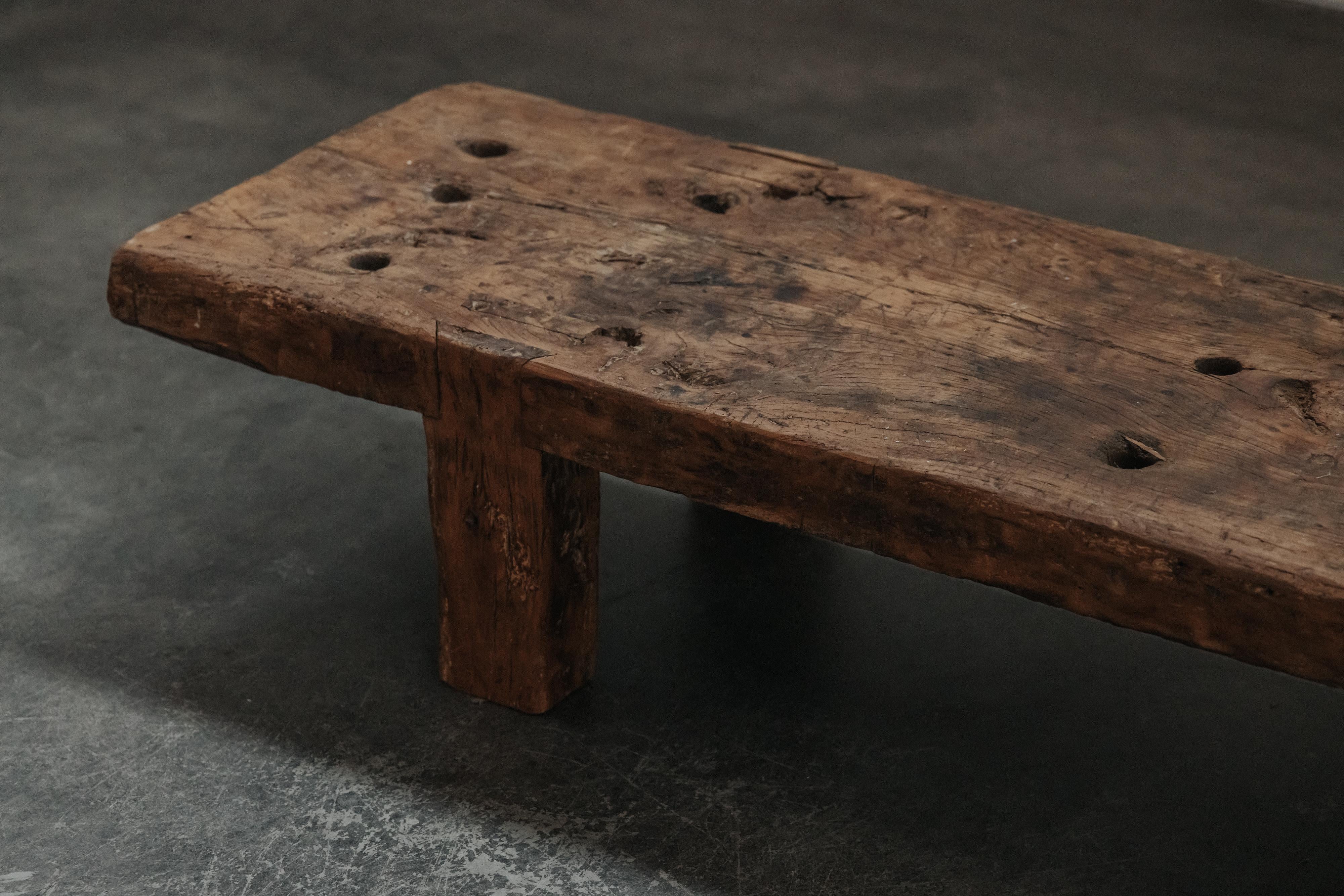 European Early Pine Primitive Coffee Table From France, Circa 1900 For Sale