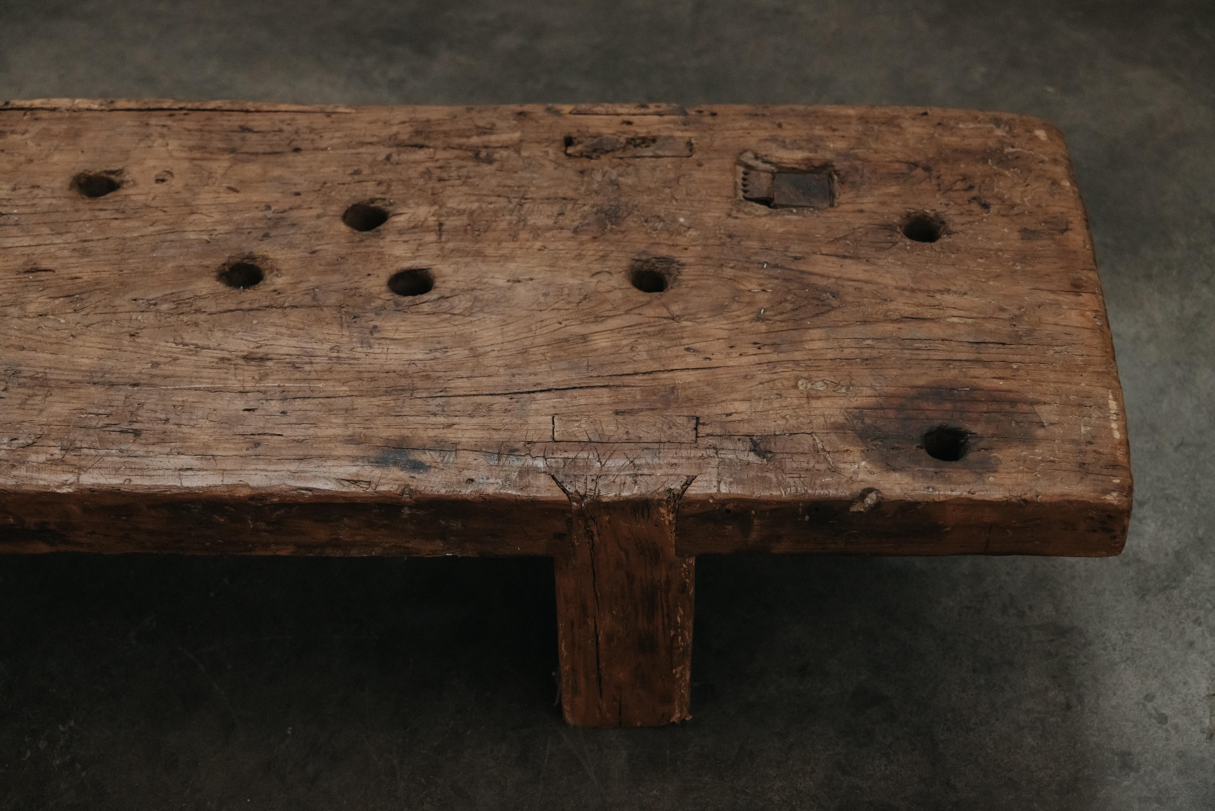 Early Pine Primitive Coffee Table From France, Circa 1900 In Good Condition For Sale In Nashville, TN