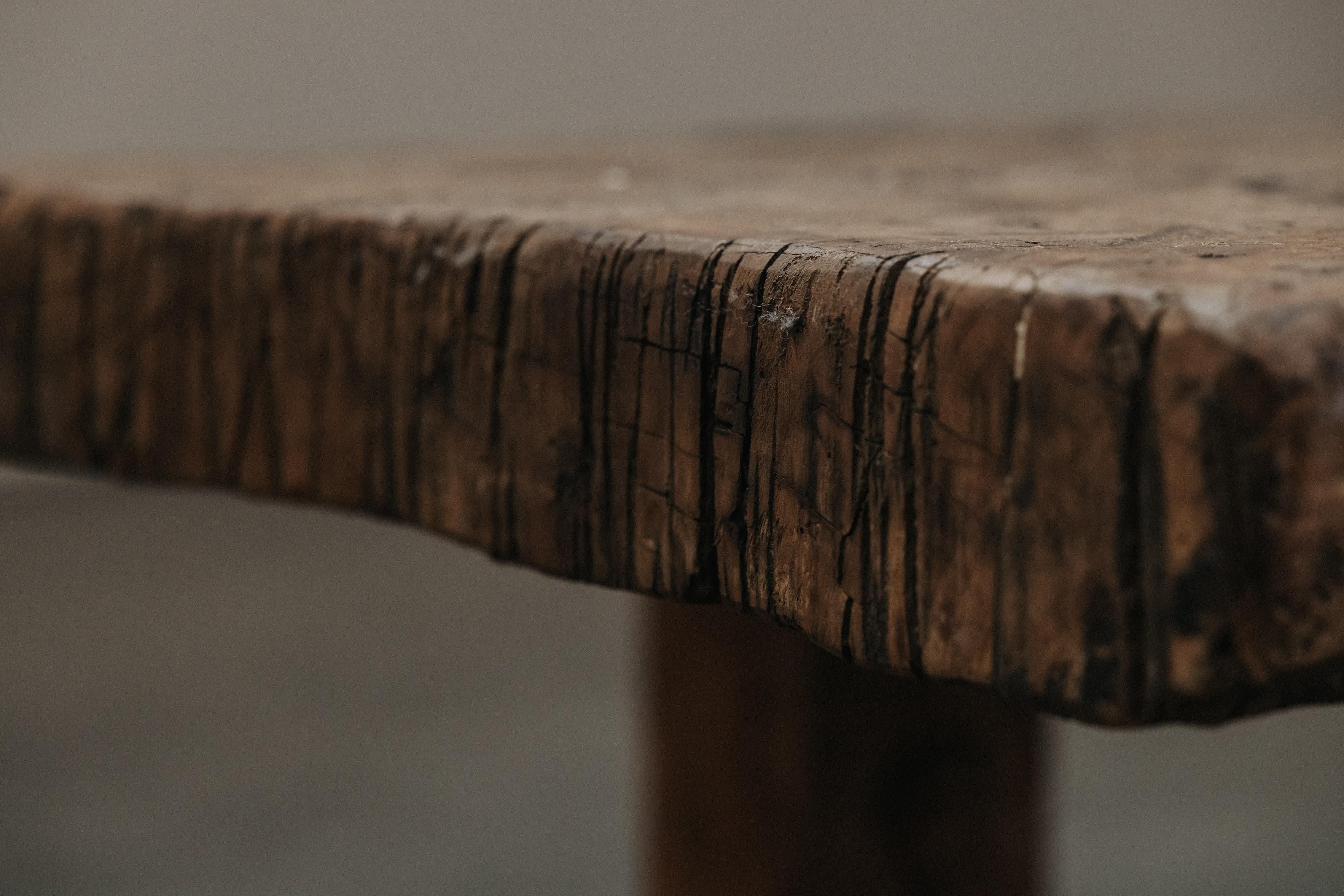 Early Pine Primitive Coffee Table From France, Circa 1900 For Sale 2