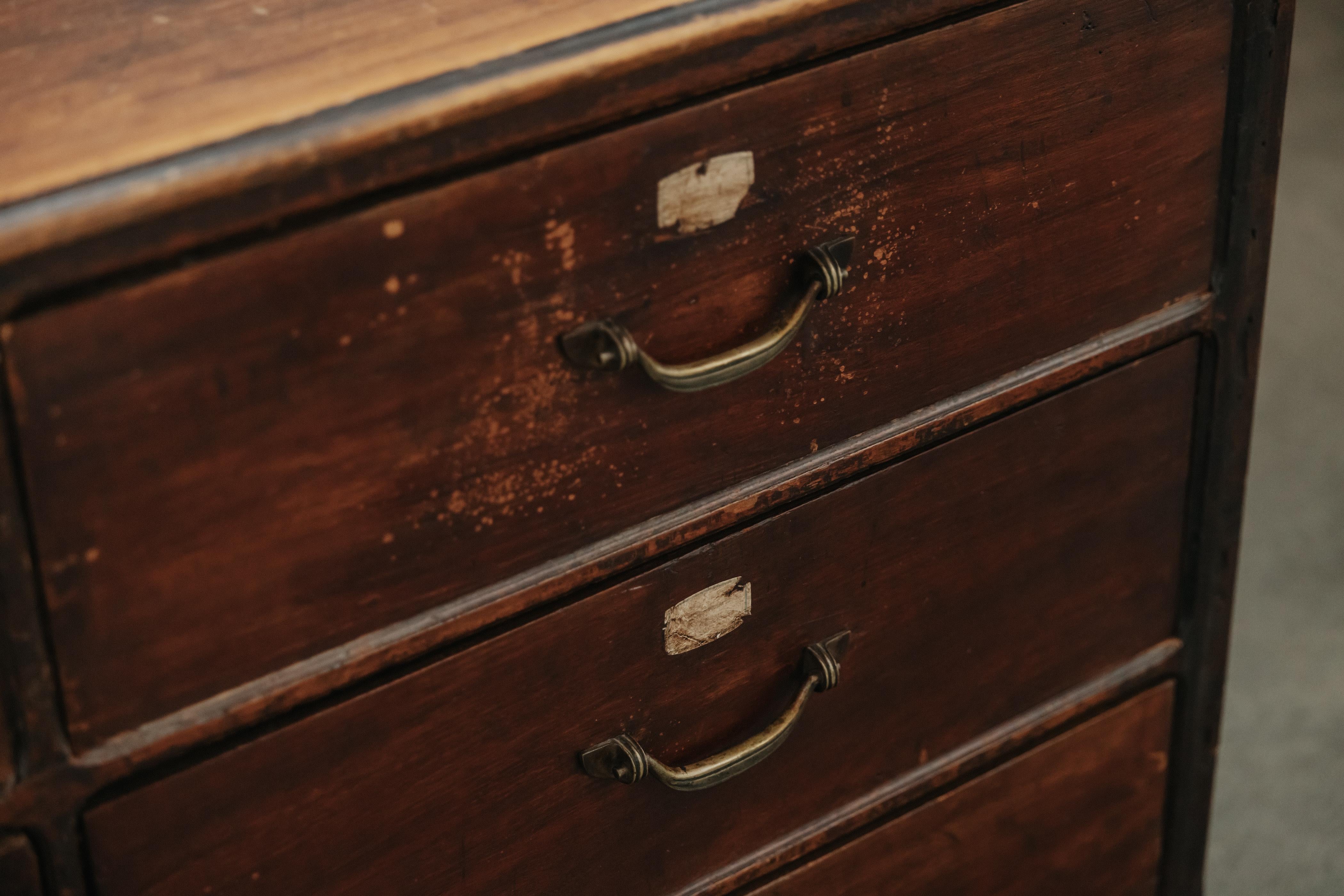 Early Pine Shop Commode From France, Circa 1940 In Good Condition For Sale In Nashville, TN