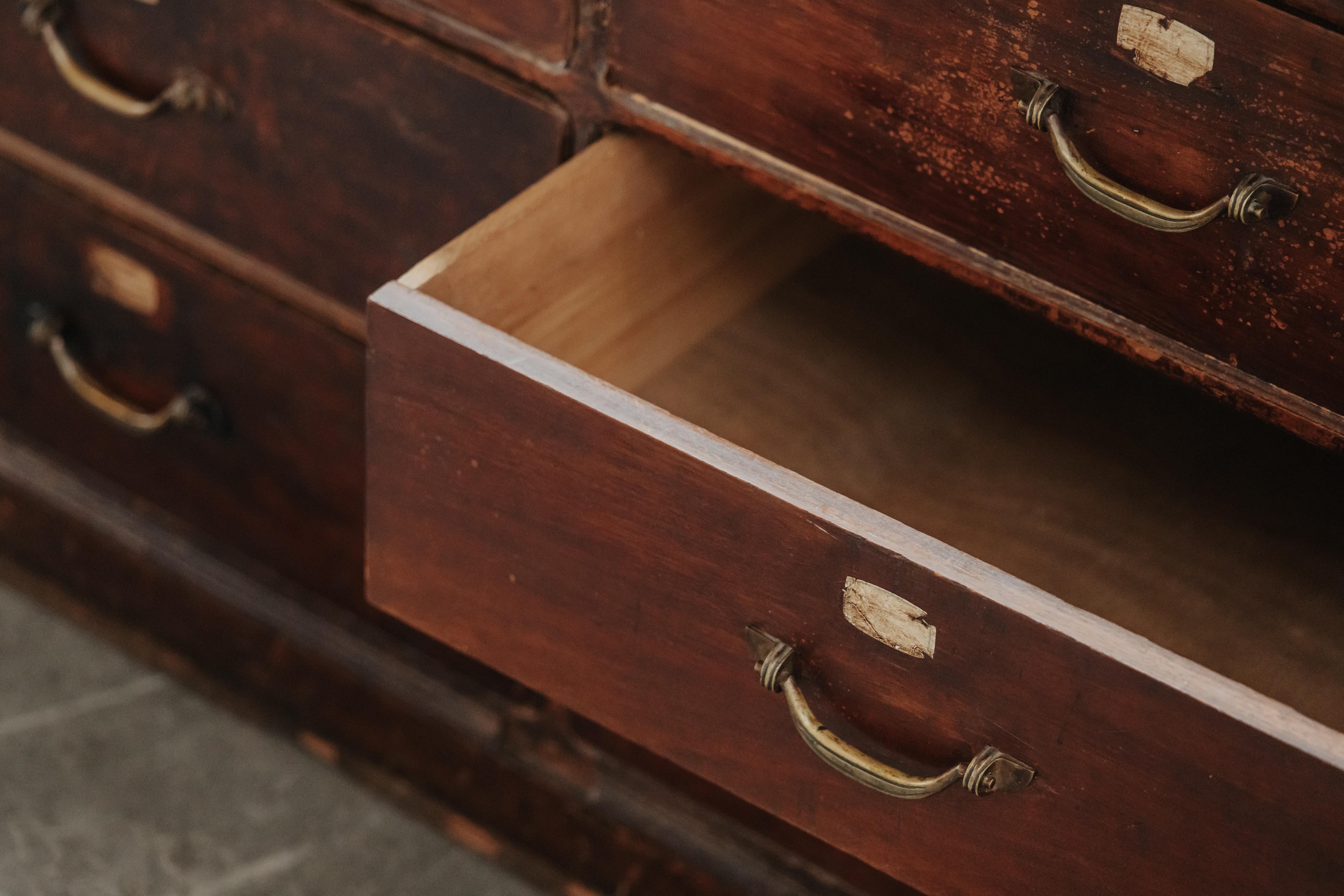 Mid-20th Century Early Pine Shop Commode From France, Circa 1940 For Sale