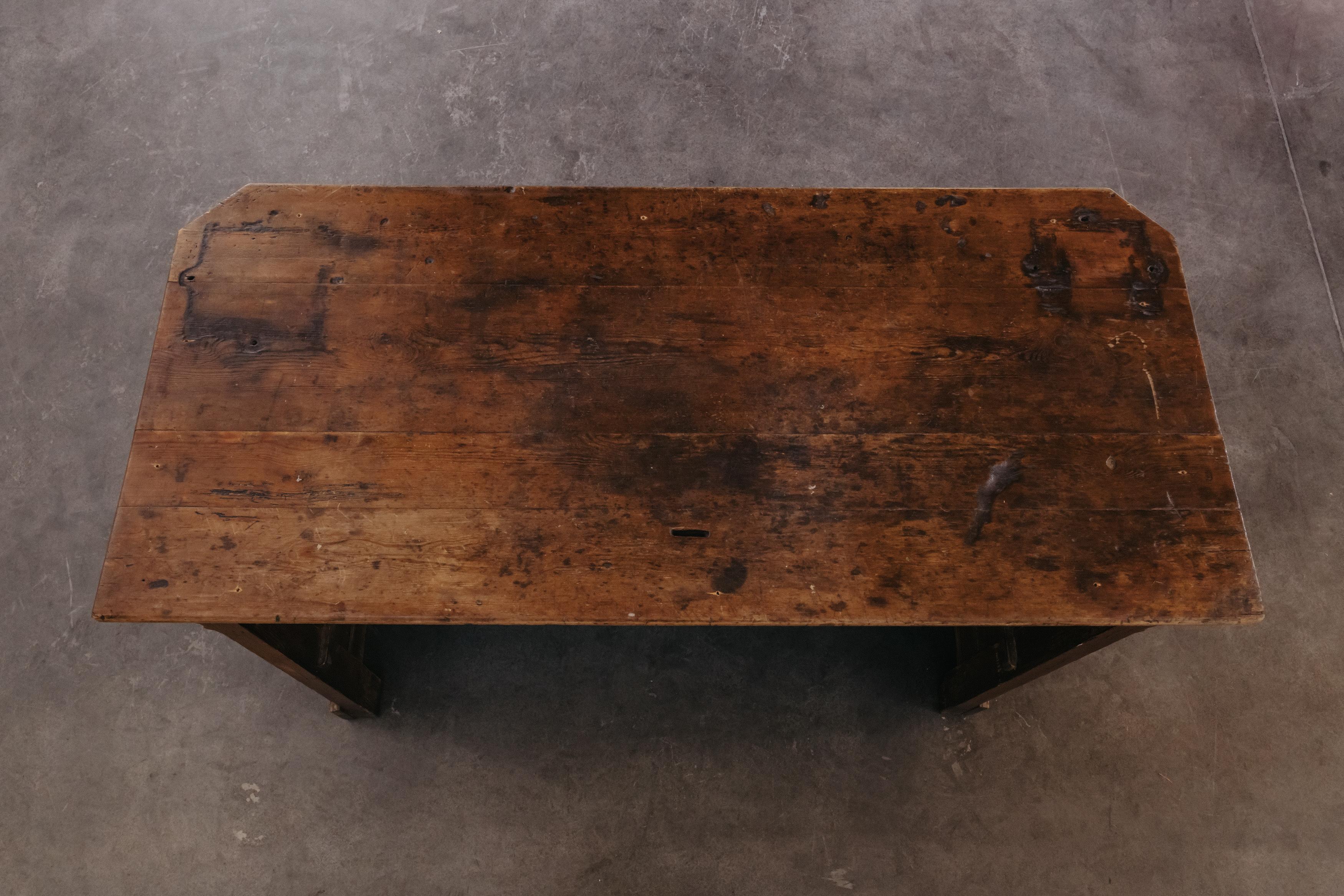 Early 20th Century Early Pine Shop Counter From France, Circa 1920