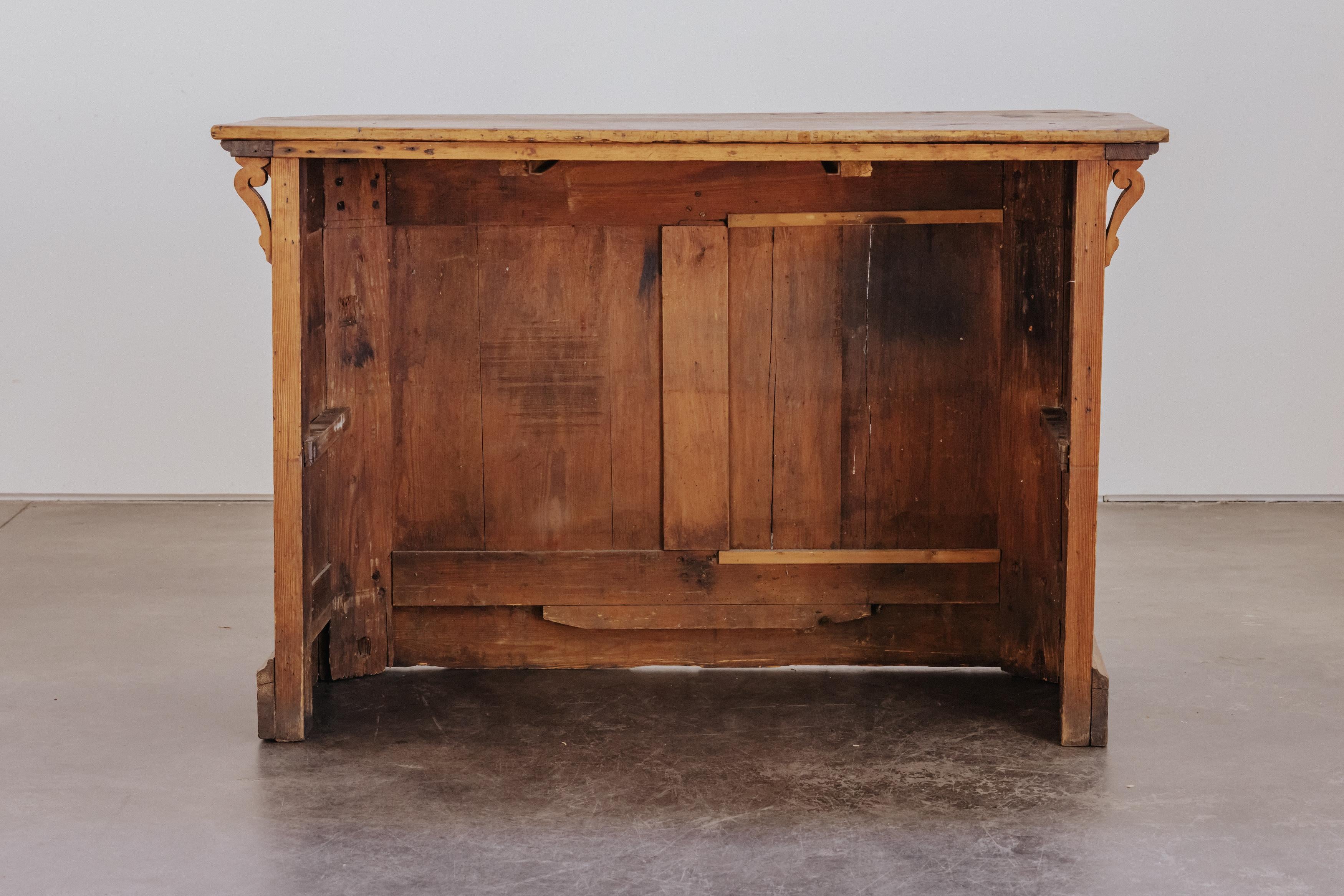 Early Pine Shop Counter From France, Circa 1920 4