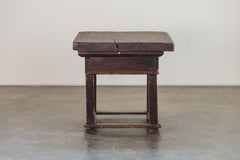 Early Pine Side Table With Drawer From Italy, Circa 1800