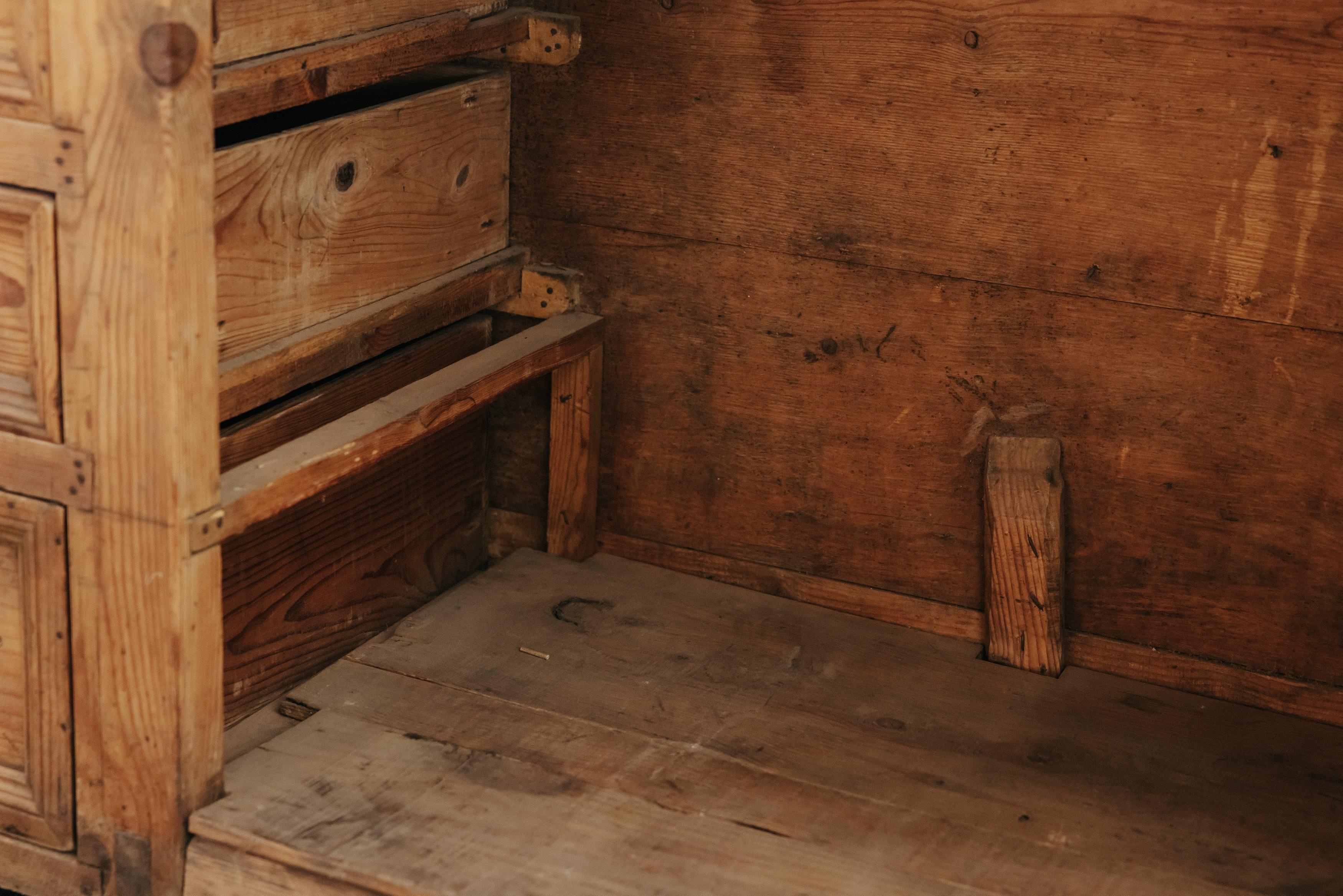 Early Pine Sideboard Counter From France, Circa 1880 For Sale 5