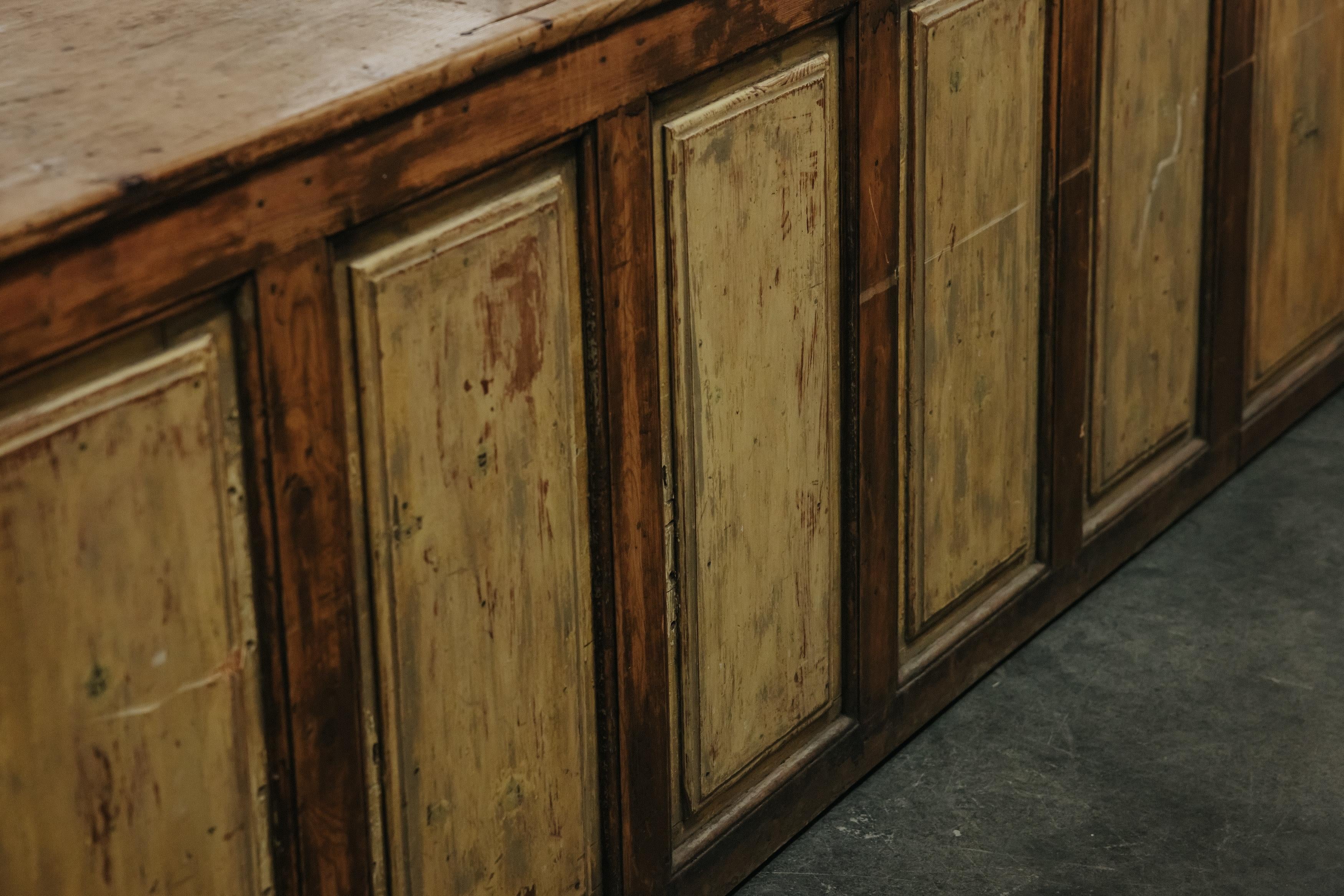 Early Pine Sideboard Counter From France, Circa 1880 For Sale 1