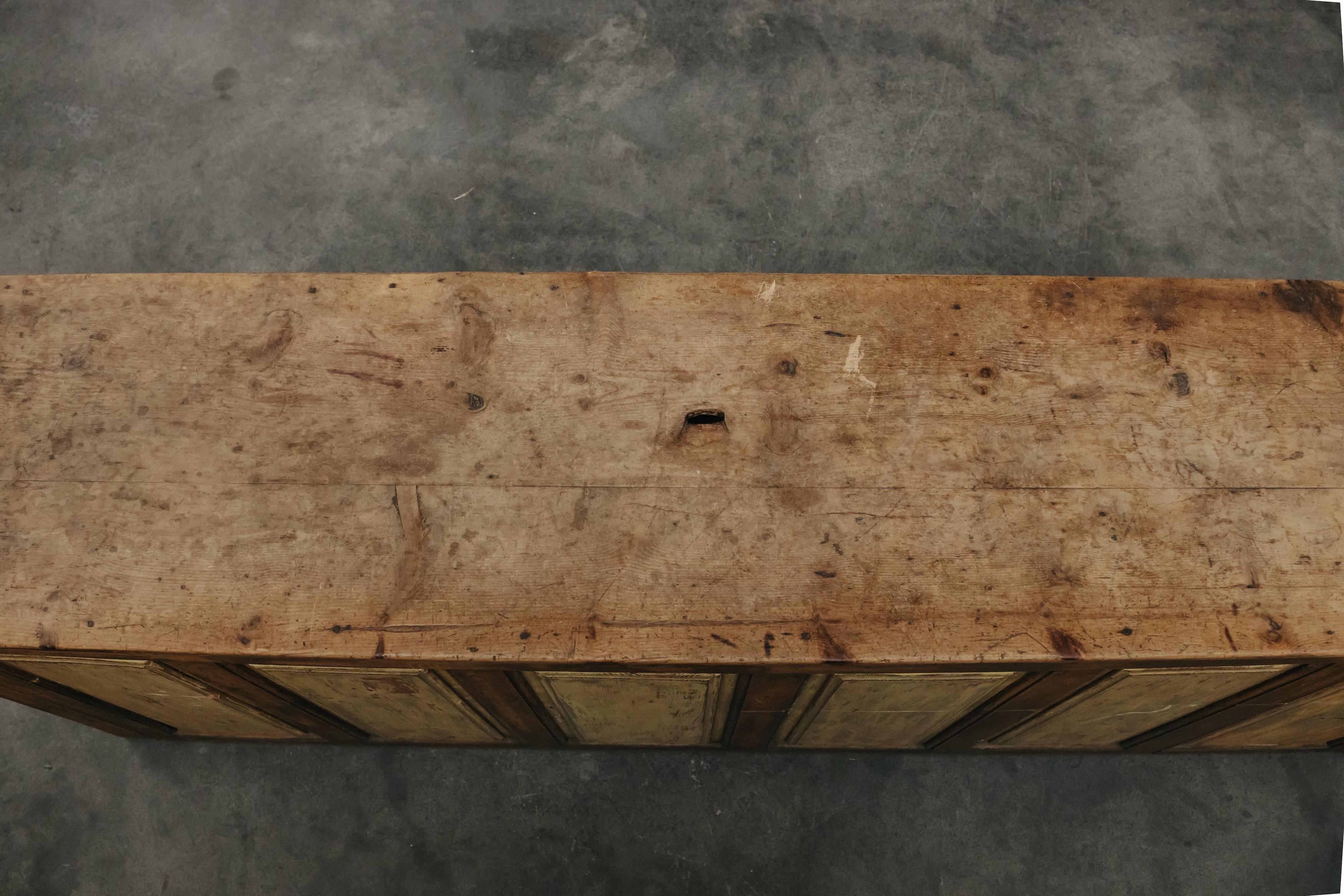 Early Pine Sideboard Counter From France, Circa 1880 For Sale 2