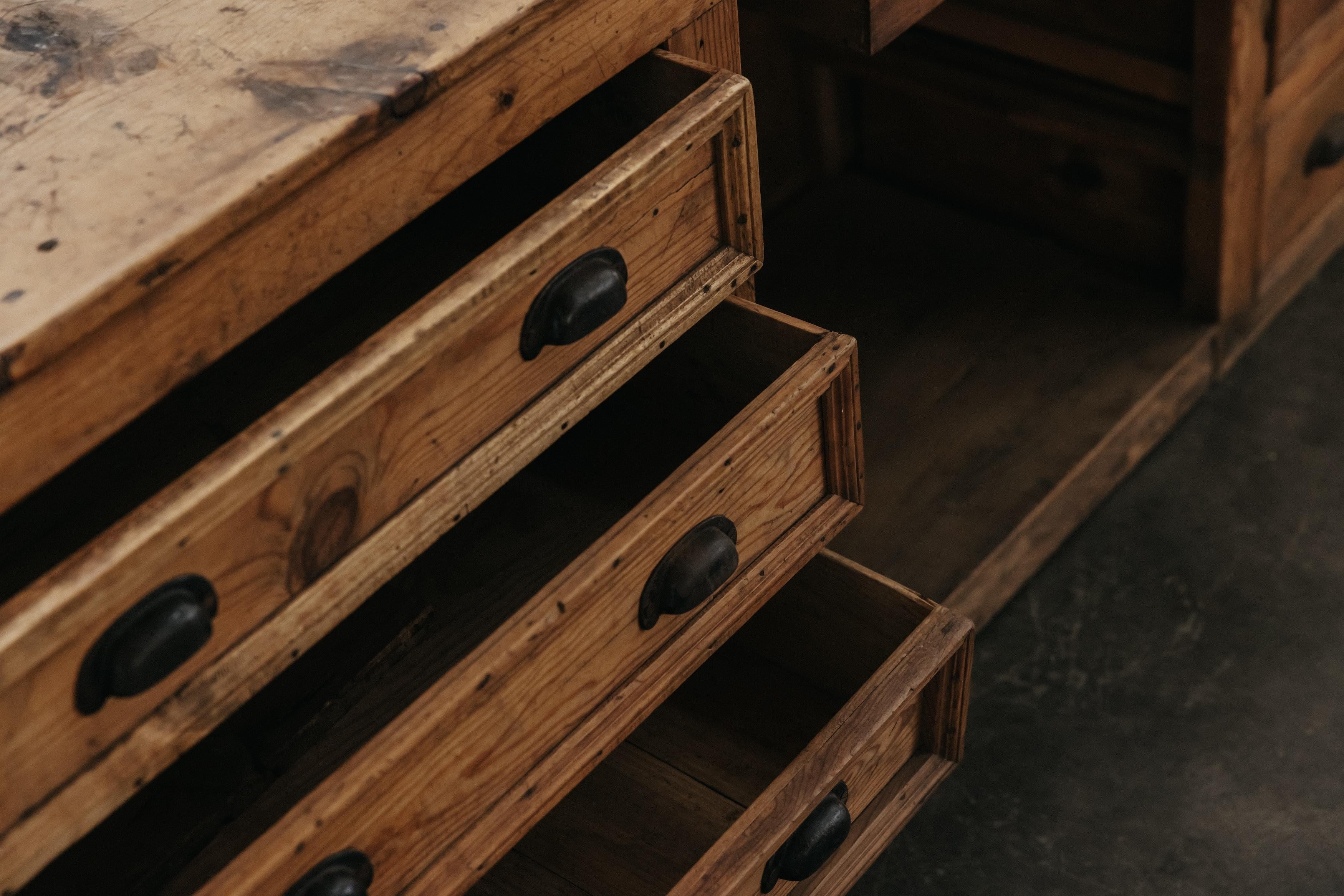 Early Pine Sideboard Counter From France, Circa 1880 For Sale 3