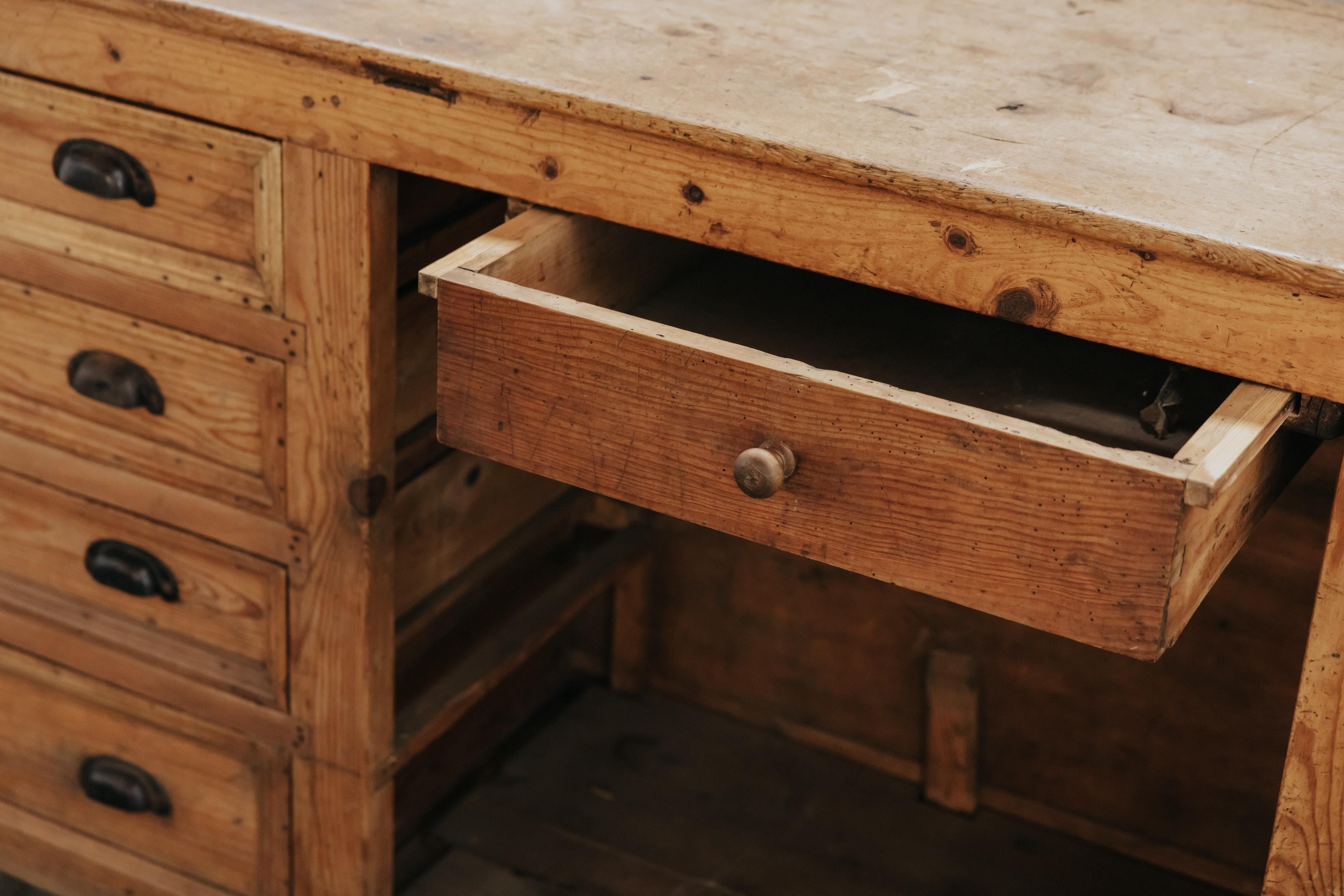 Early Pine Sideboard Counter From France, Circa 1880 For Sale 4