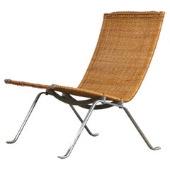Retro Early PK22 Lounge Chair in Cane by Poul Kjaerholm for E Kold Christensen, 1956